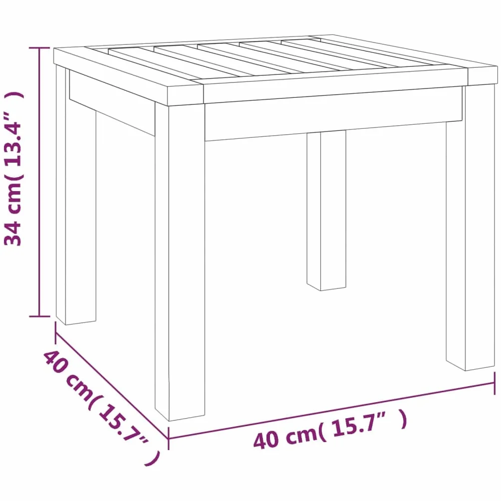 vidaXL Taburetes de jardín con Cojines 2 uds Madera Acacia 40x40x42 cm