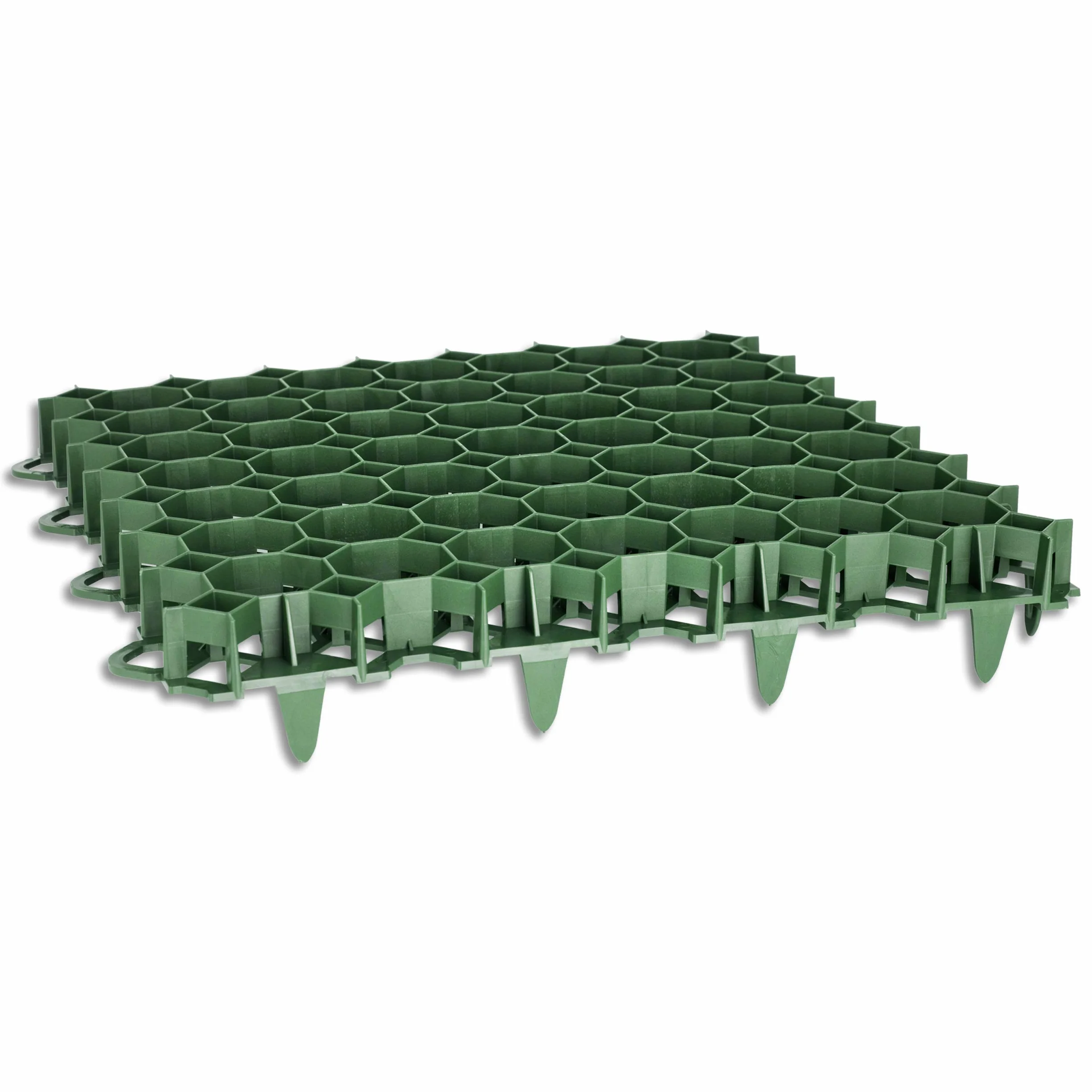 Rejilla de césped de plástico verde 50x50x4 cm, placas de rejilla de césped