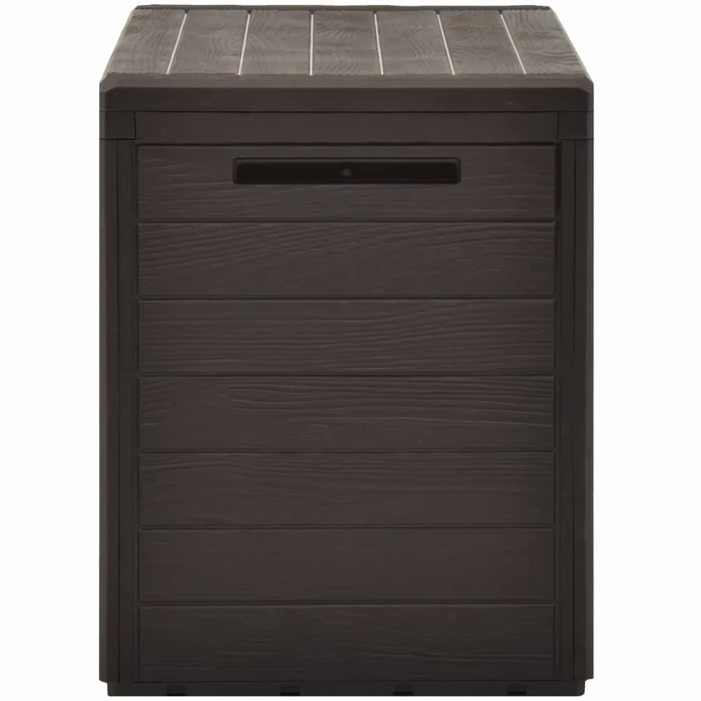 Caja de almacenamiento de jardín exterior 190 L 78 x 44 x 55 cm con tapa y cerradura