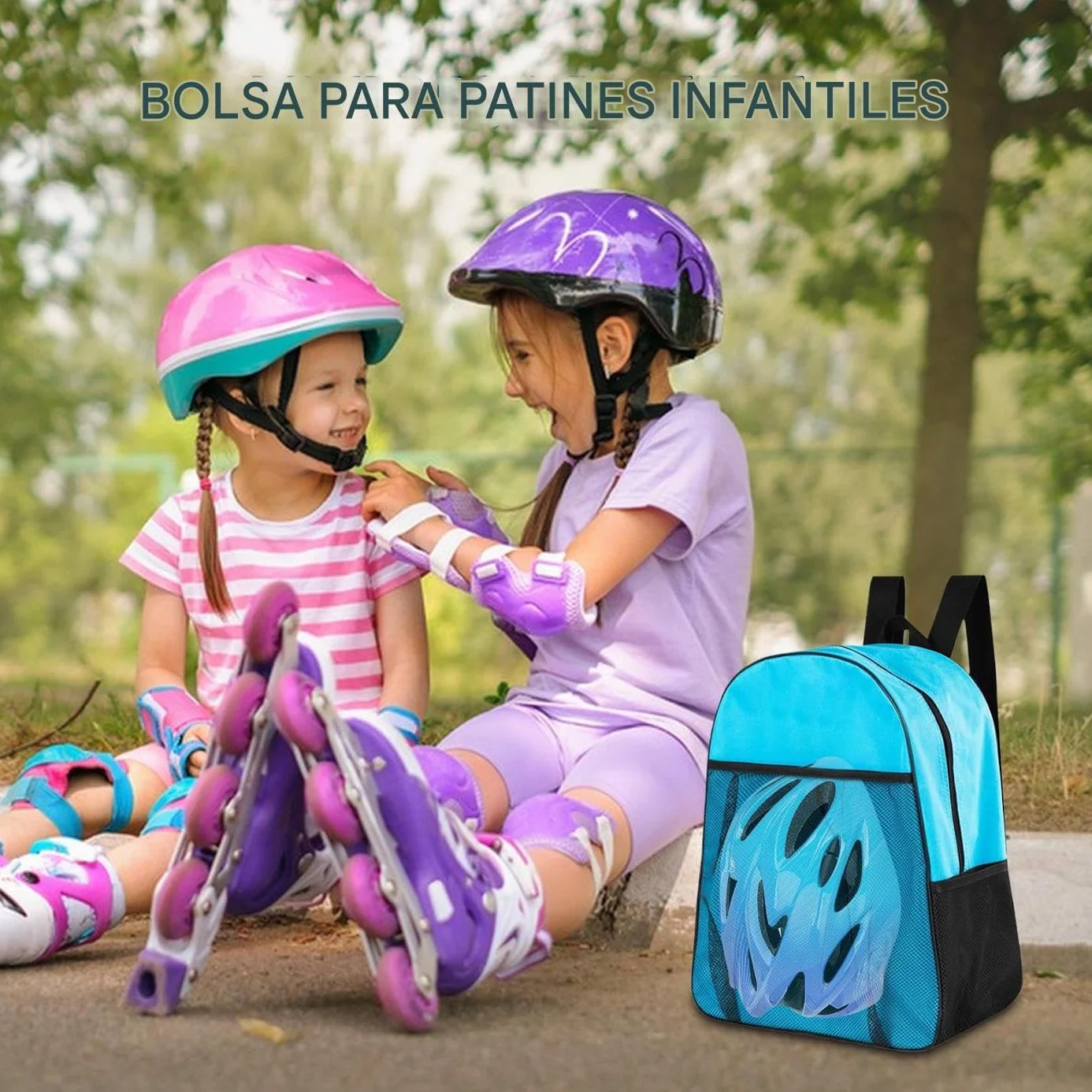 Mochila para Patines Gran Capacidad Impermeable 35x17x43cm