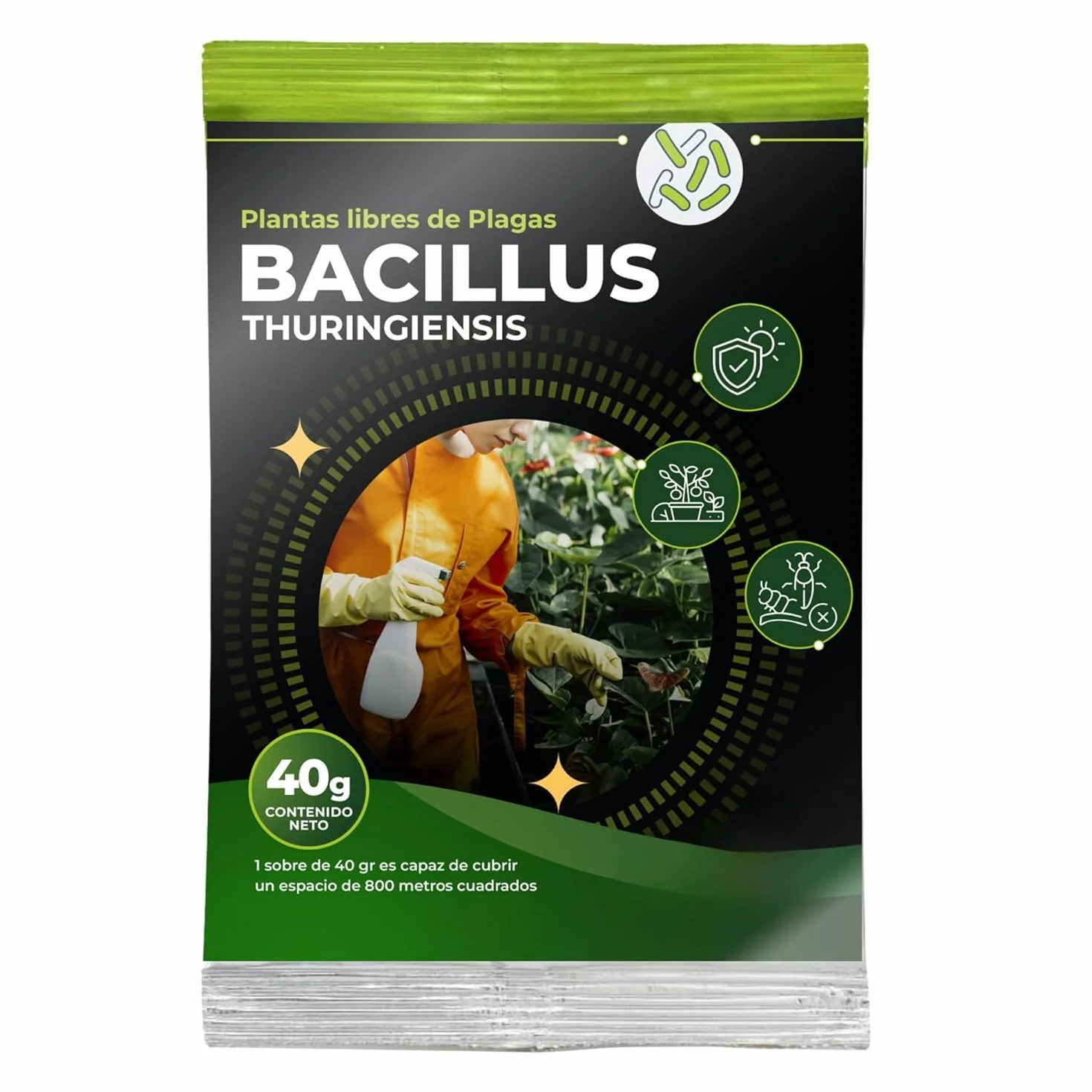 TRABE Bacillus Thuringiensis 40g Ecológico Protección contra Orugas