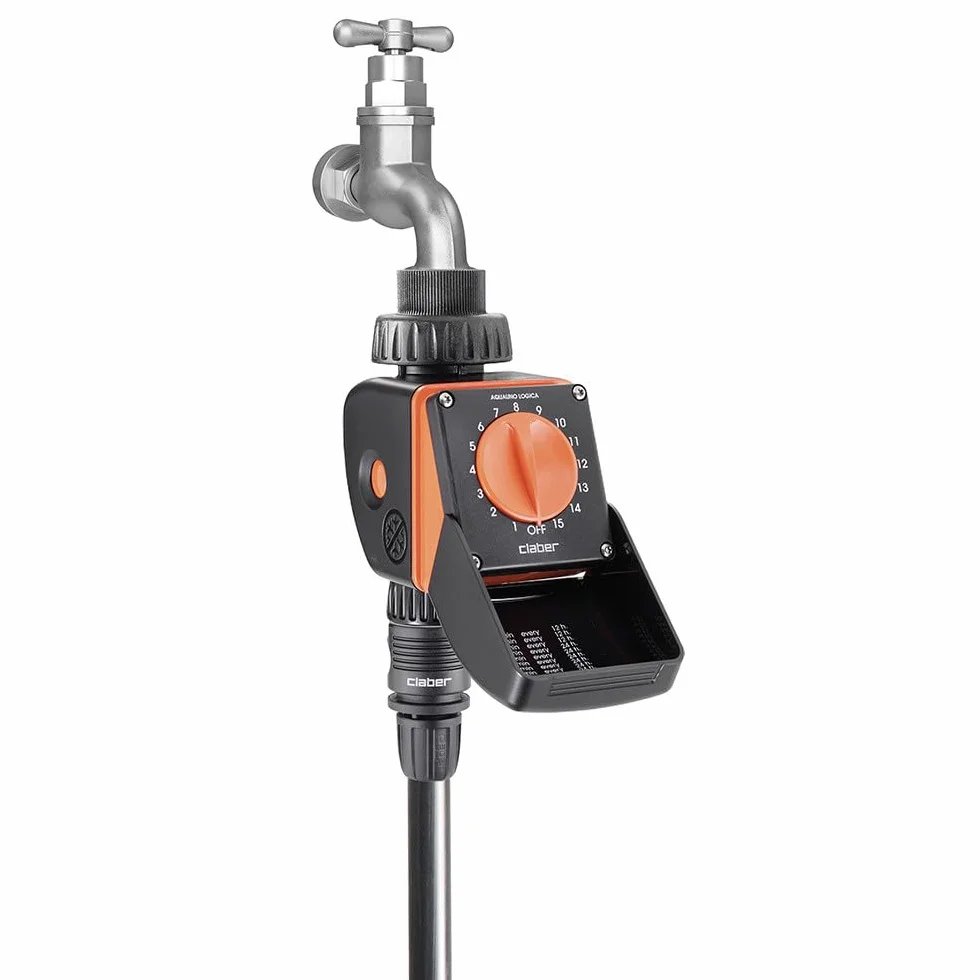 Claber 8422 Aquauno Logica Computer Digitale, Negro/Naranja