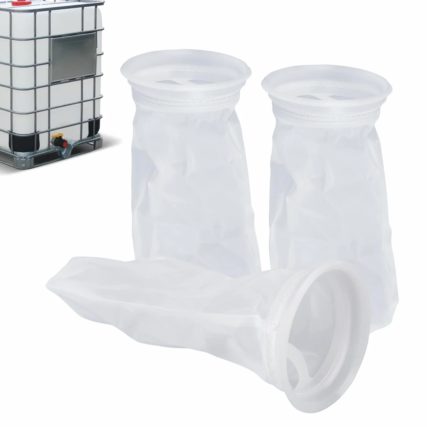 Filtro de Tapa IBC DN75 - Filtro de Nylon para Agua de Lluvia, Bolsa Colador Malla Fina