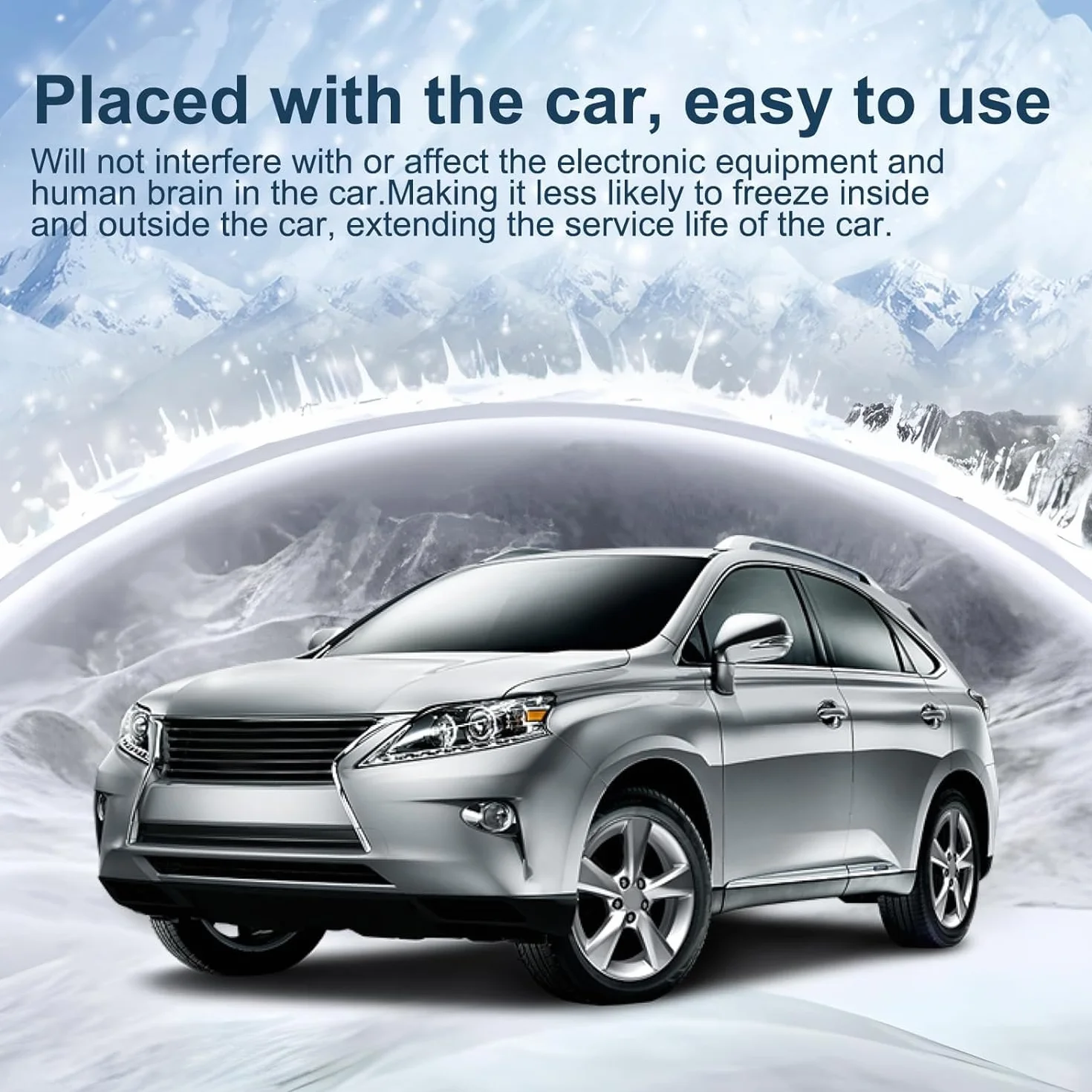 Eliminador de nieve solar electromagnético anticongelante para coche