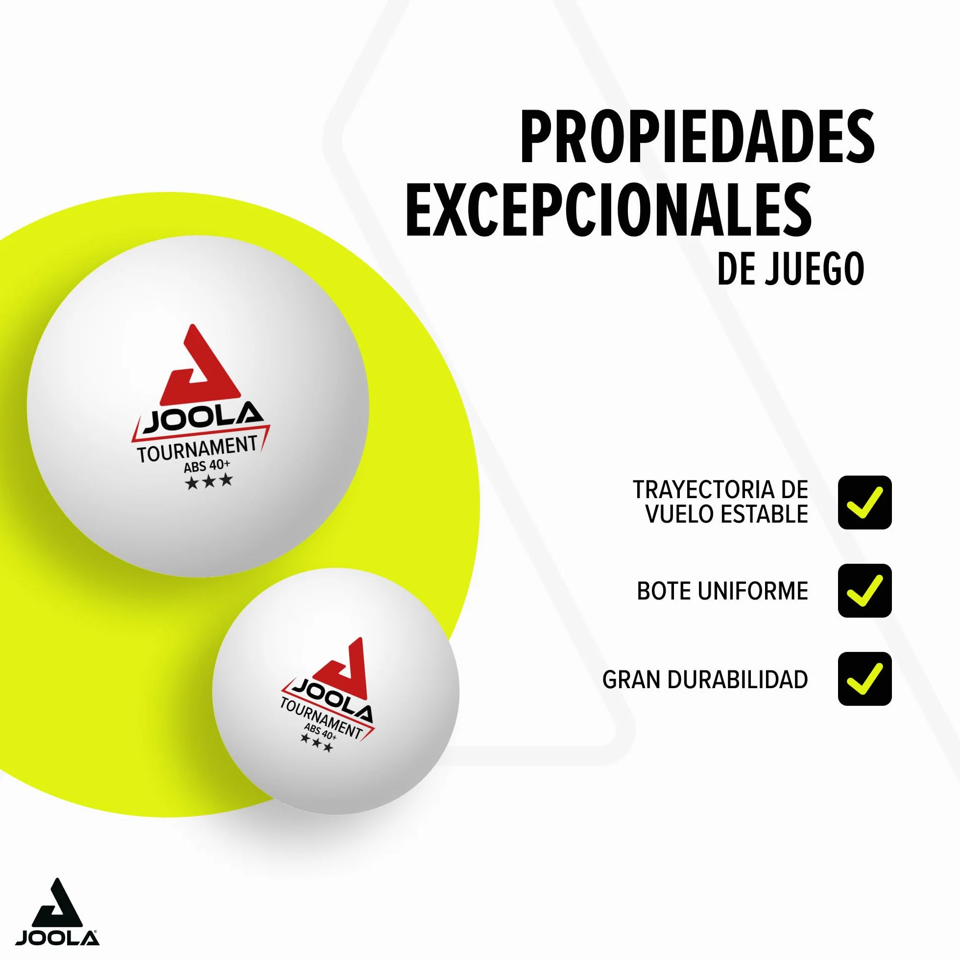 JOOLA Pelotas de Ping Pong 40 mm 3 Estrellas Blanco Interiores Exteriores