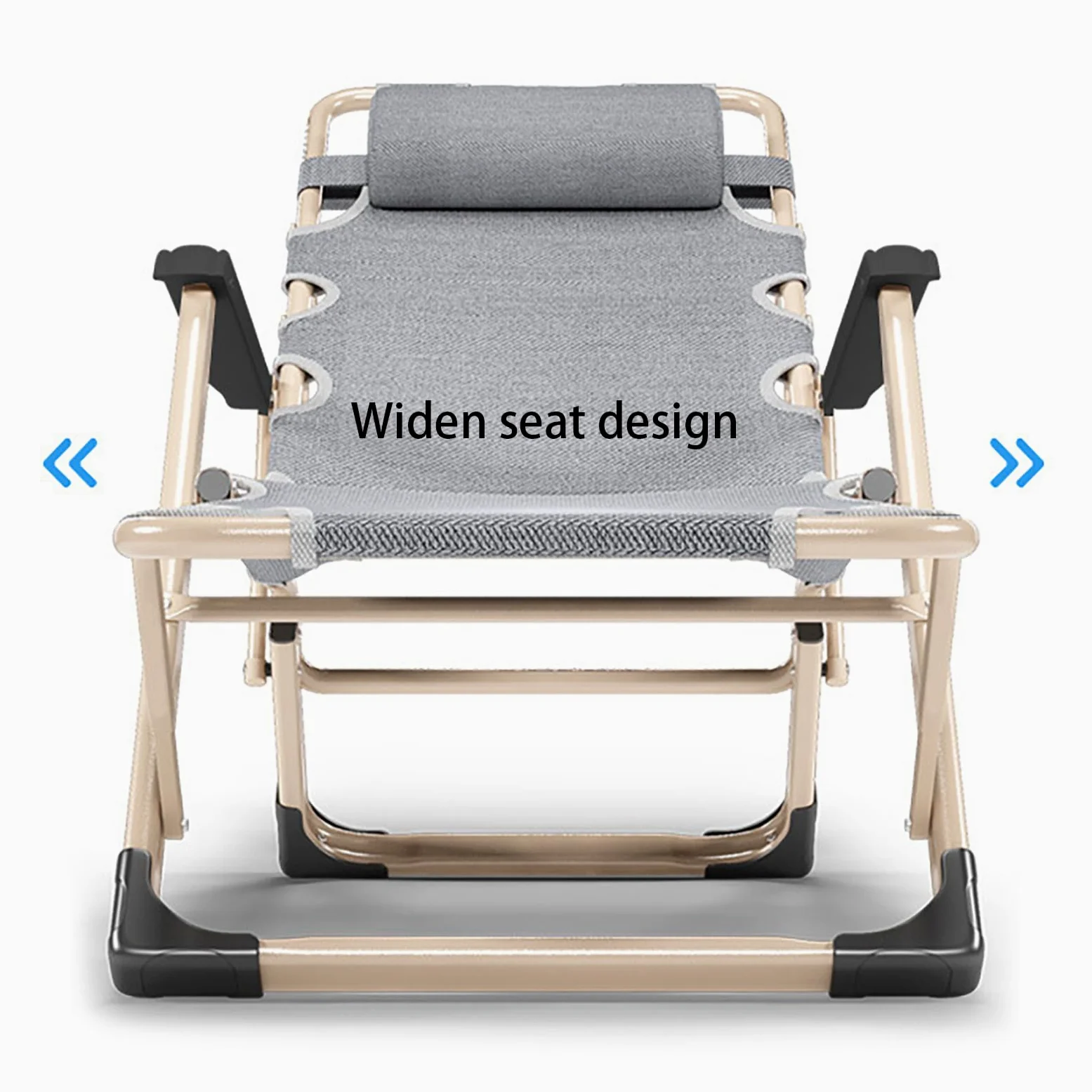 HUHJYUGE Tumbona Plegable Jardin, Ajustable Hamaca Reclinable Plegable Gravedad Cero, Silla Plegable Playa con Reposacabezas, para Exteriores, Playa, Césped, Camping, Piscina