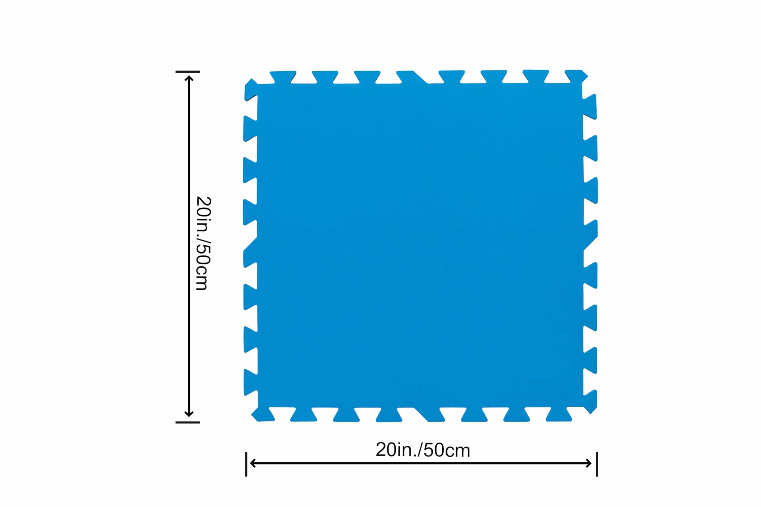 BESTWAY Protector de Suelo para Piscina SPA 9 Láminas 50x50 cm Azul