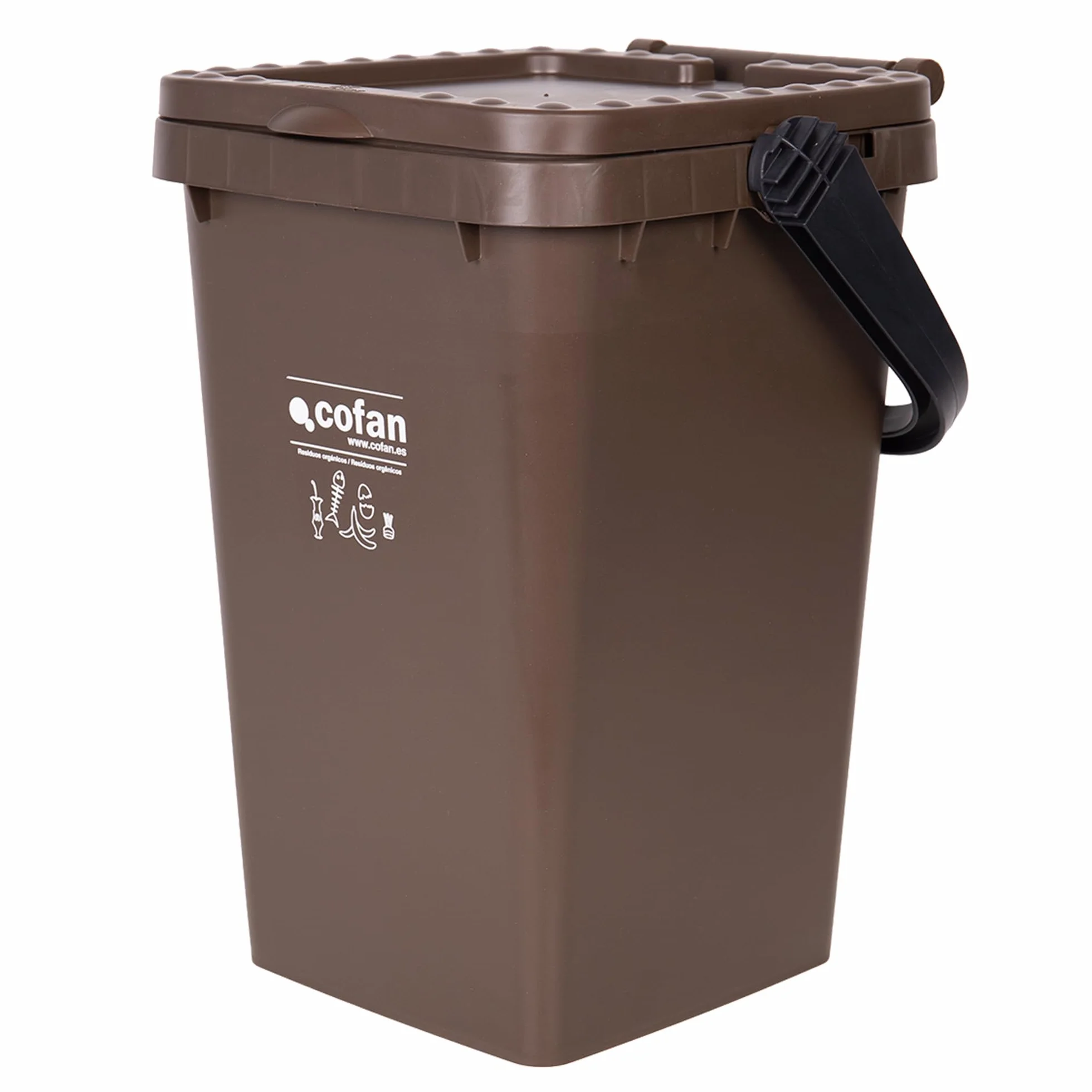 Cofan Contenedor Marrón Ravioli 25L Para Residuos Orgánicos