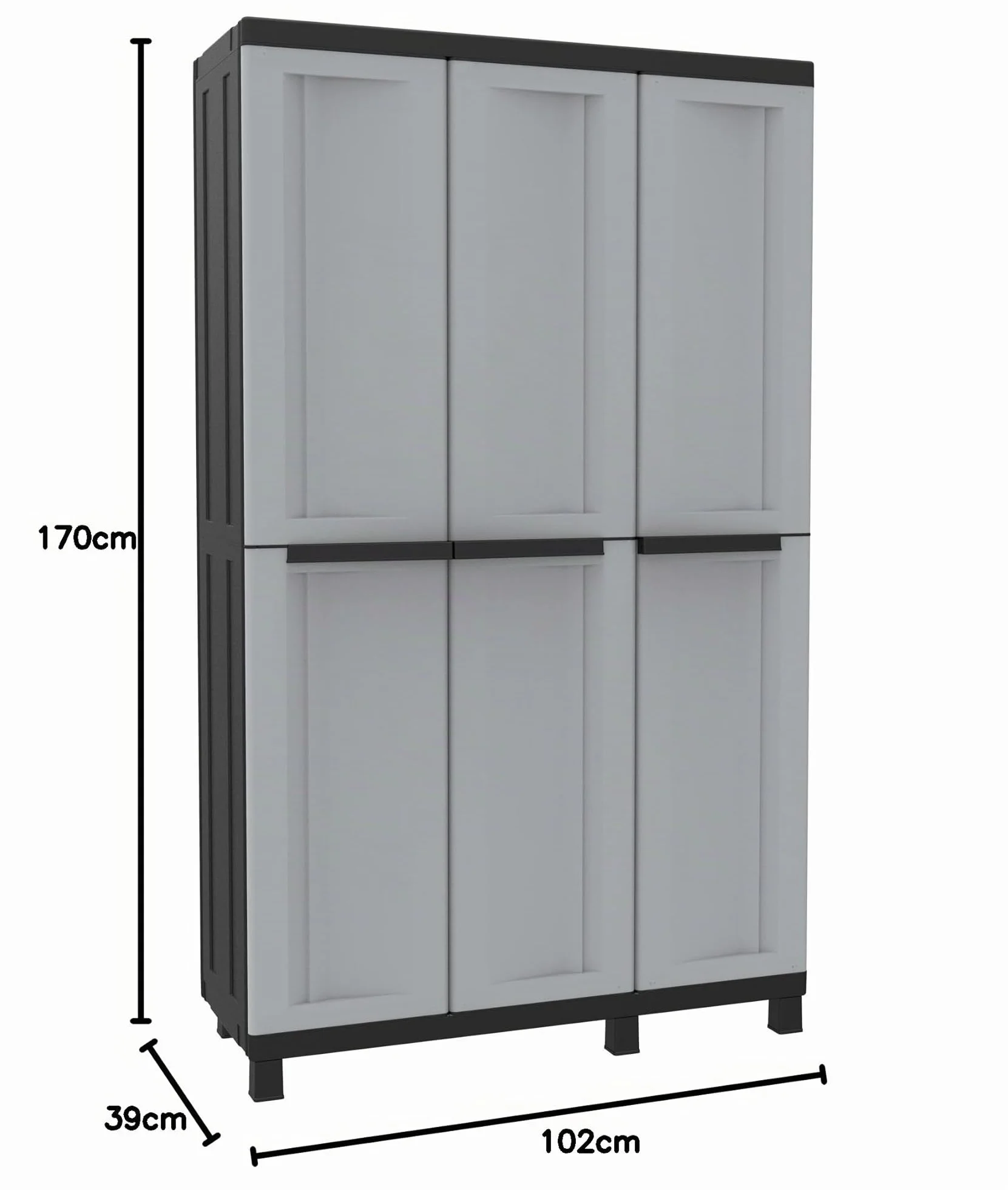 Terry Twist Black 102a Armario Multifunción 3 Puertas 102x39x170 cm