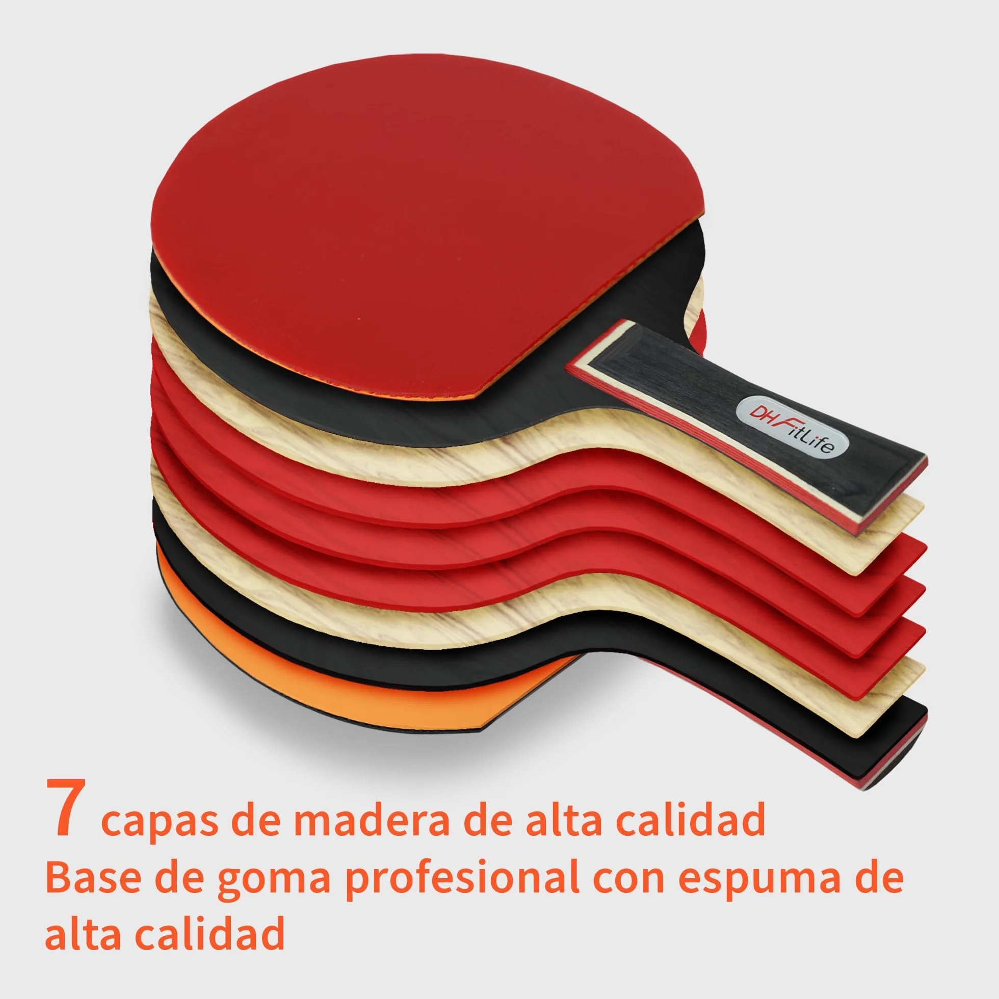 Juego de Raquetas de Ping Pong para 2 Jugadores con Red Móvil Extensible, 3 Pelotas, Bolsa de Almacenamiento