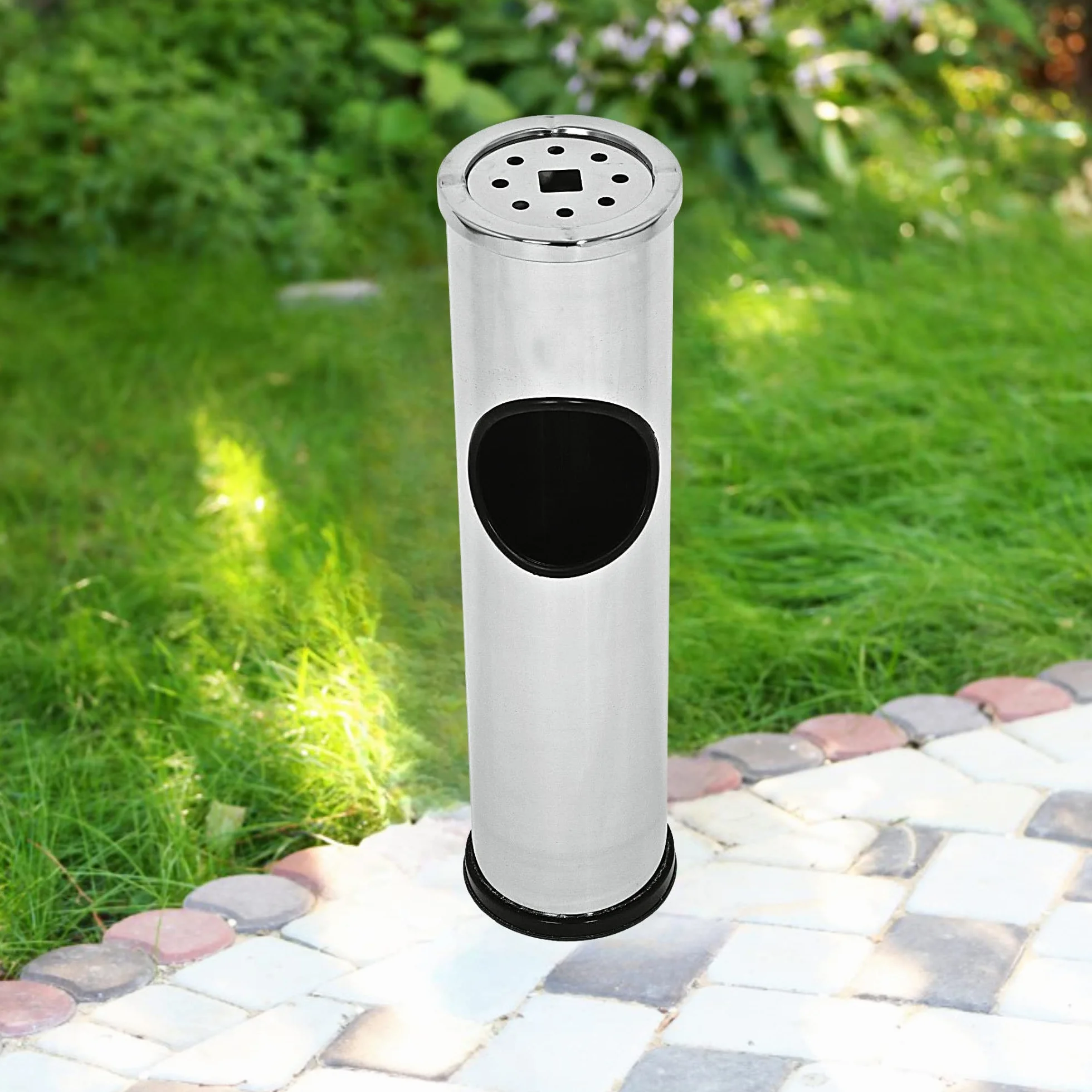 Cenicero de pie acero inoxidable para exteriores