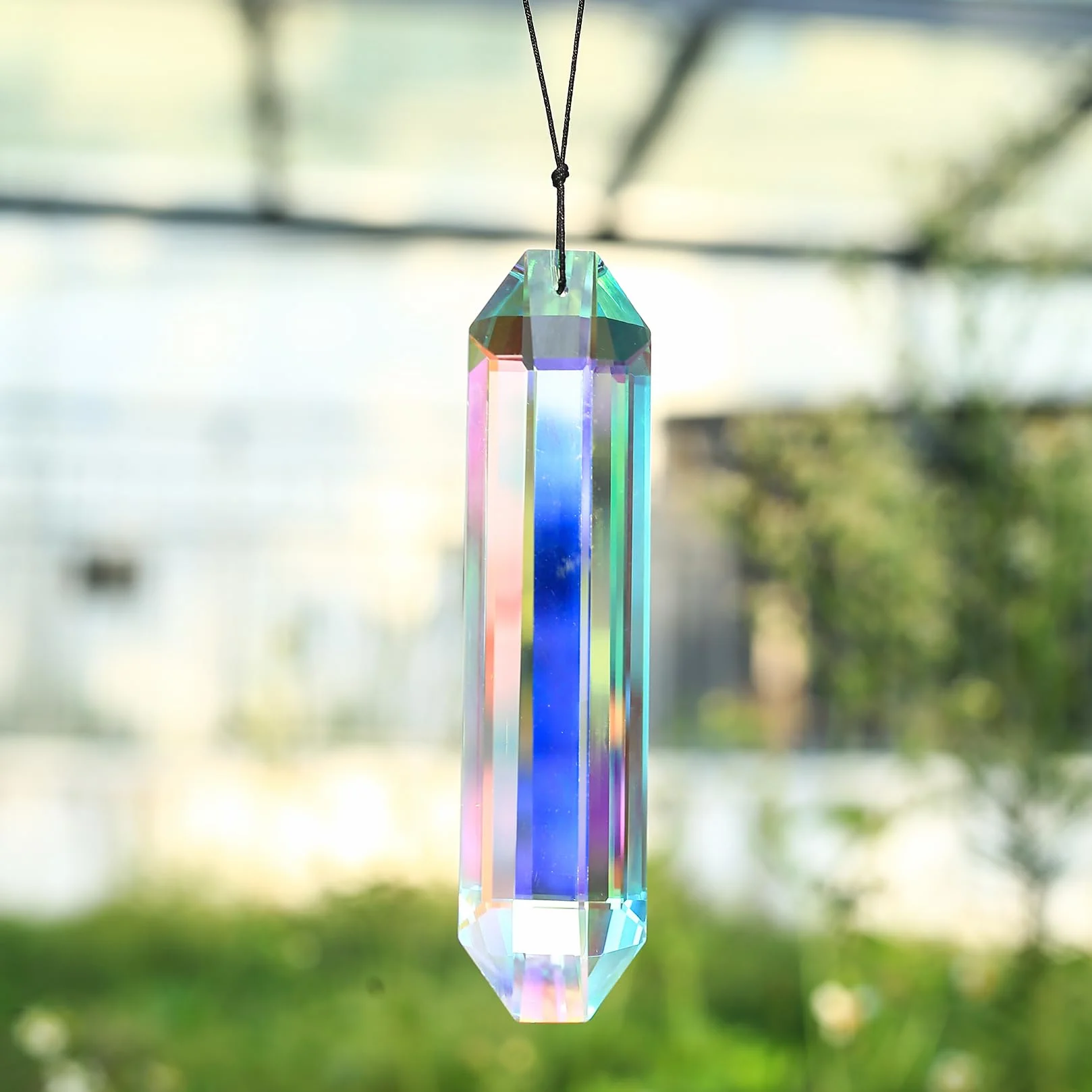 Atrapasoles Cristal Colgante Prisma Transparente Hexagonal para Decoración Ventana Hogar