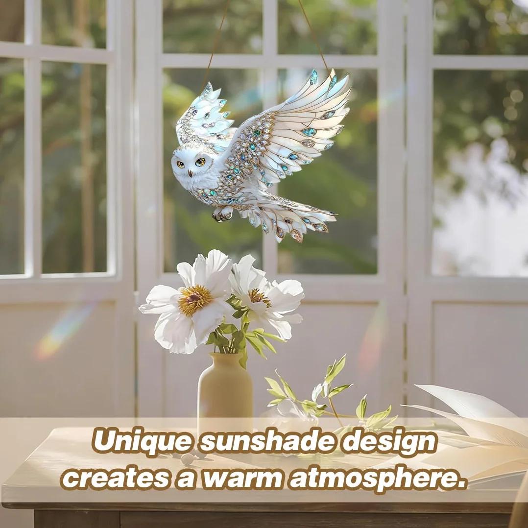 Atrapasueños Búho Acrílico Colgante Decoración Ventana Jardín