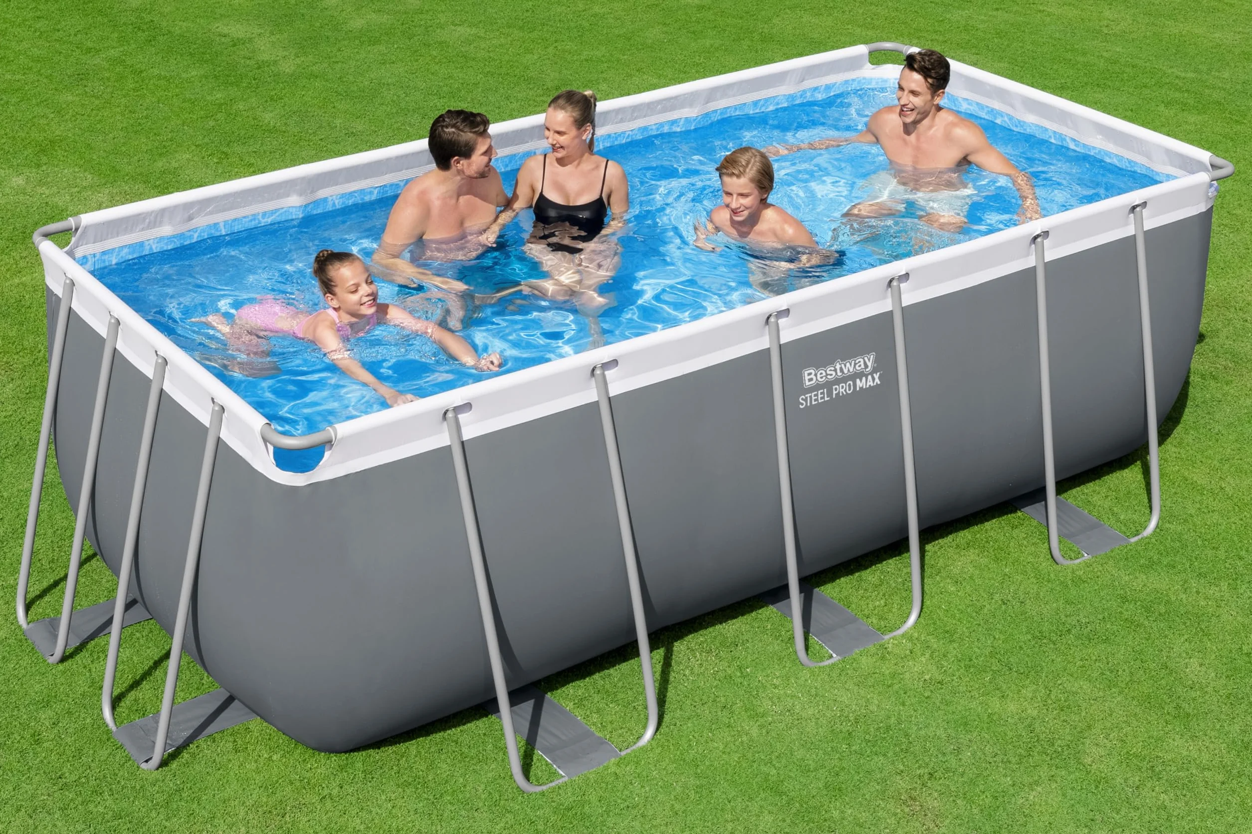 Bestway Juego de Piscina Rectangular 13'6" x 6'7" x 48"