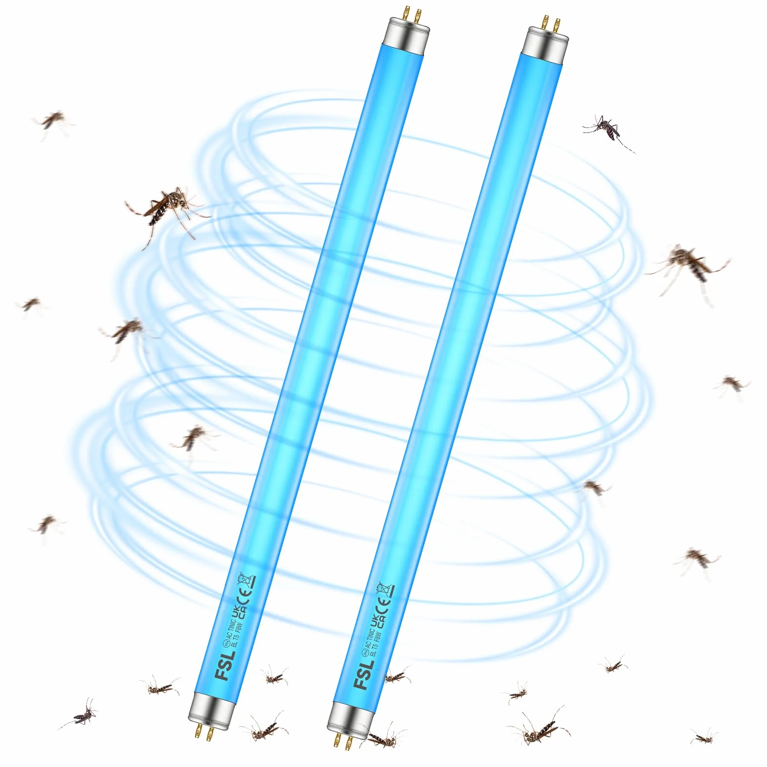 Tubo de recambio BL T5 F8W 12 pulg. Bombilla UV 365 nm para matamoscas eléctrico