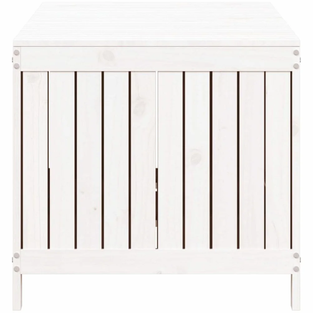 vidaXL Caja de Almacenaje Baúl Herramientas Madera Pino Blanco 147x68x64 cm