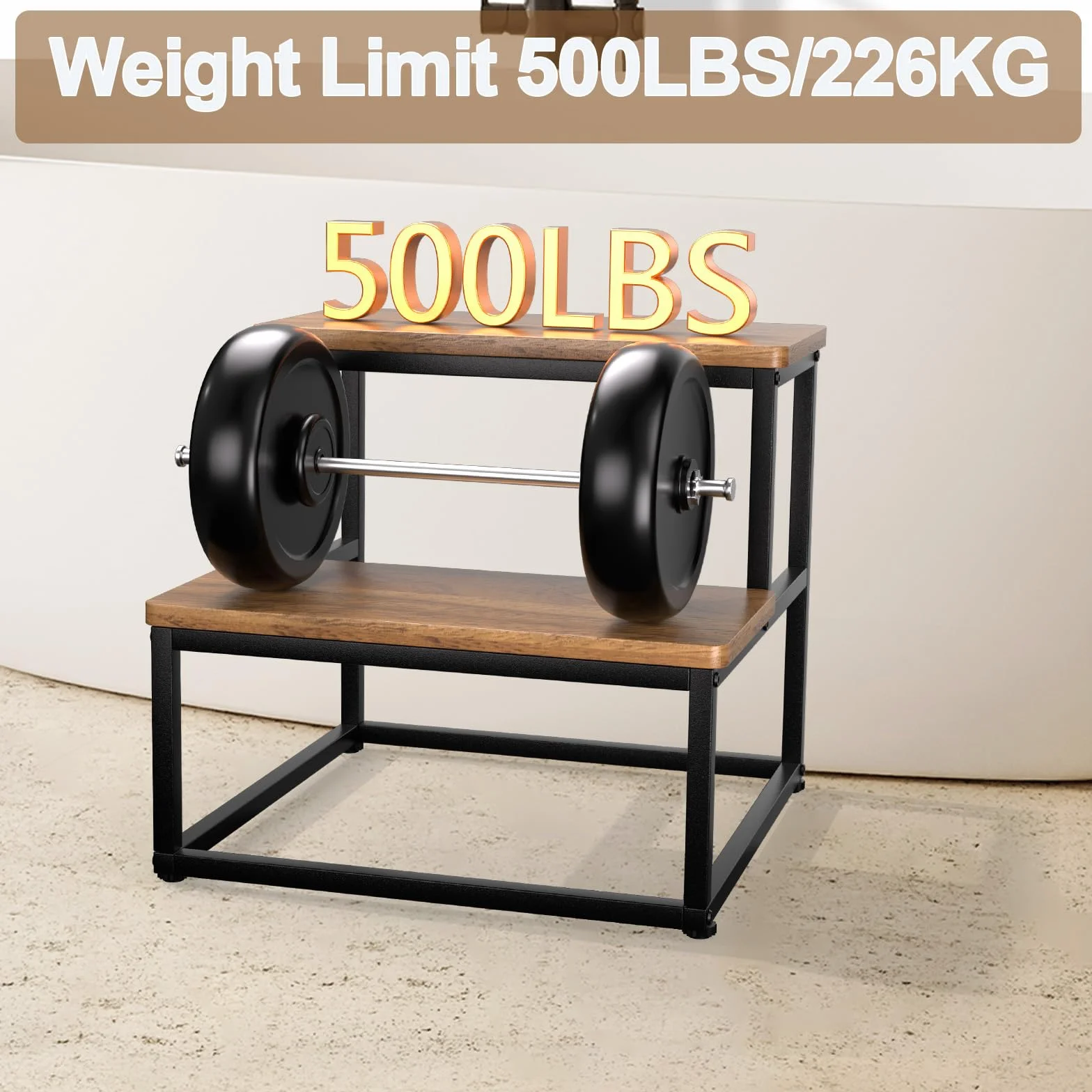 Escalones Antideslizantes de Madera para Jacuzzi SPA 2 Pasos 226kg