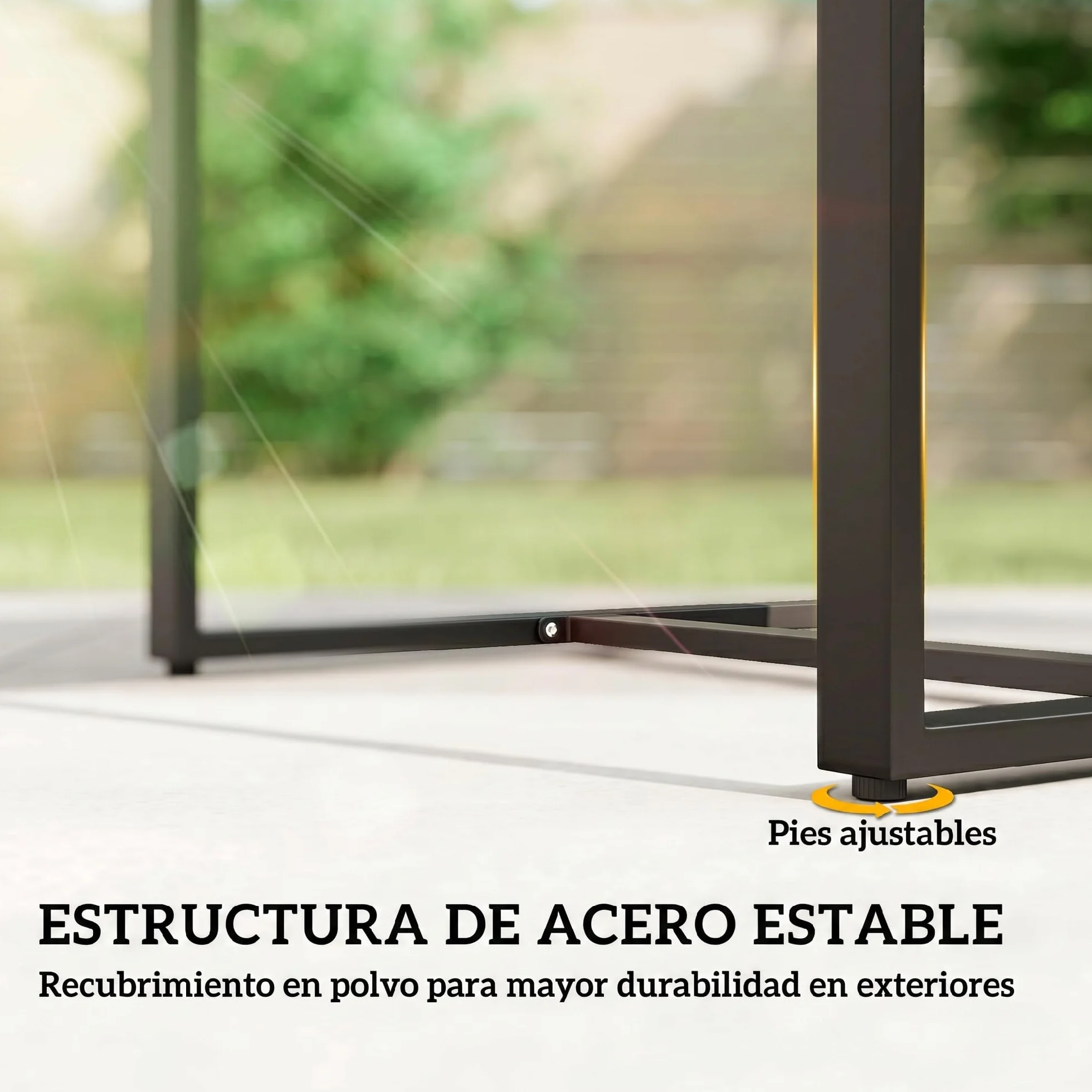 Outsunny Conjunto de Jardín Exterior de 3 Piezas, Muebles Jardín Exterior de Ratán con 2 Sillas con Cojines Lavables y Mesa de Vidrio Templado, Resistente a Intemperie, para Balcón, Patio, Gris Claro