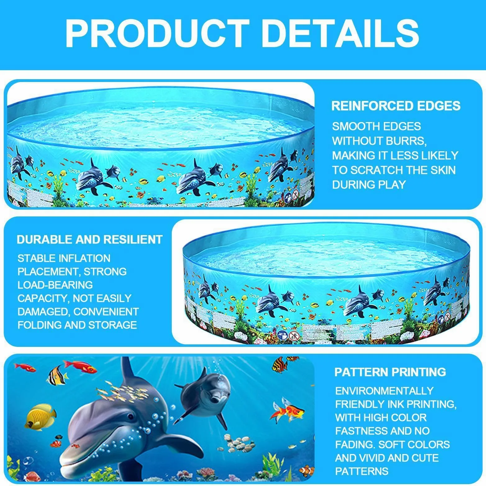 Piscina De Chapoteo Plegable Bañera De Natación Al Aire Libre No Inflable | Piscina Con Paredes Rígidas Para Mascotas Niños Adultos Y Familia En Verano Jardín Patio Trasero Y