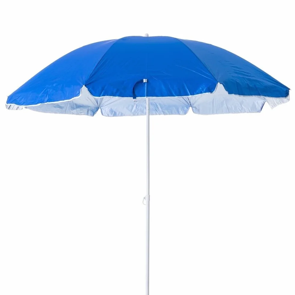 LOLAhome Sombrilla de playa UPF+50 Ø 180 cm acero nylon azul