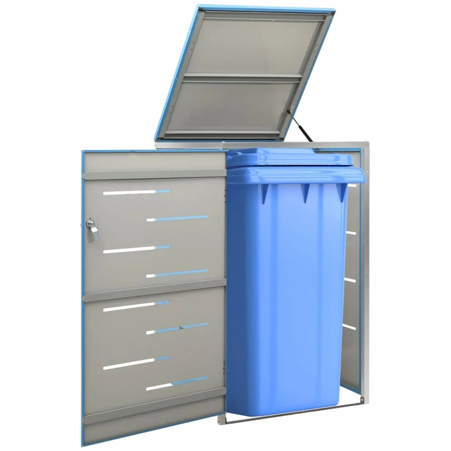 Chusui Cobertizo contenedor Basura Individual Acero INOX 69x77,5x115cm