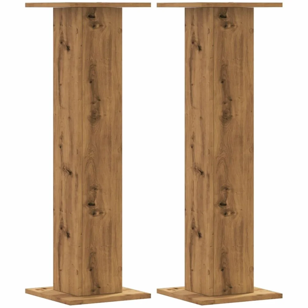 vidaXL Soportes para plantas 2 uds madera roble artisian 30x30x95 cm