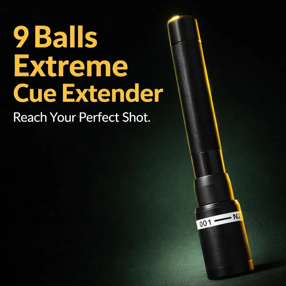 Extensión de Taco de Billar, Extensor de Extremo, 9 Bolas