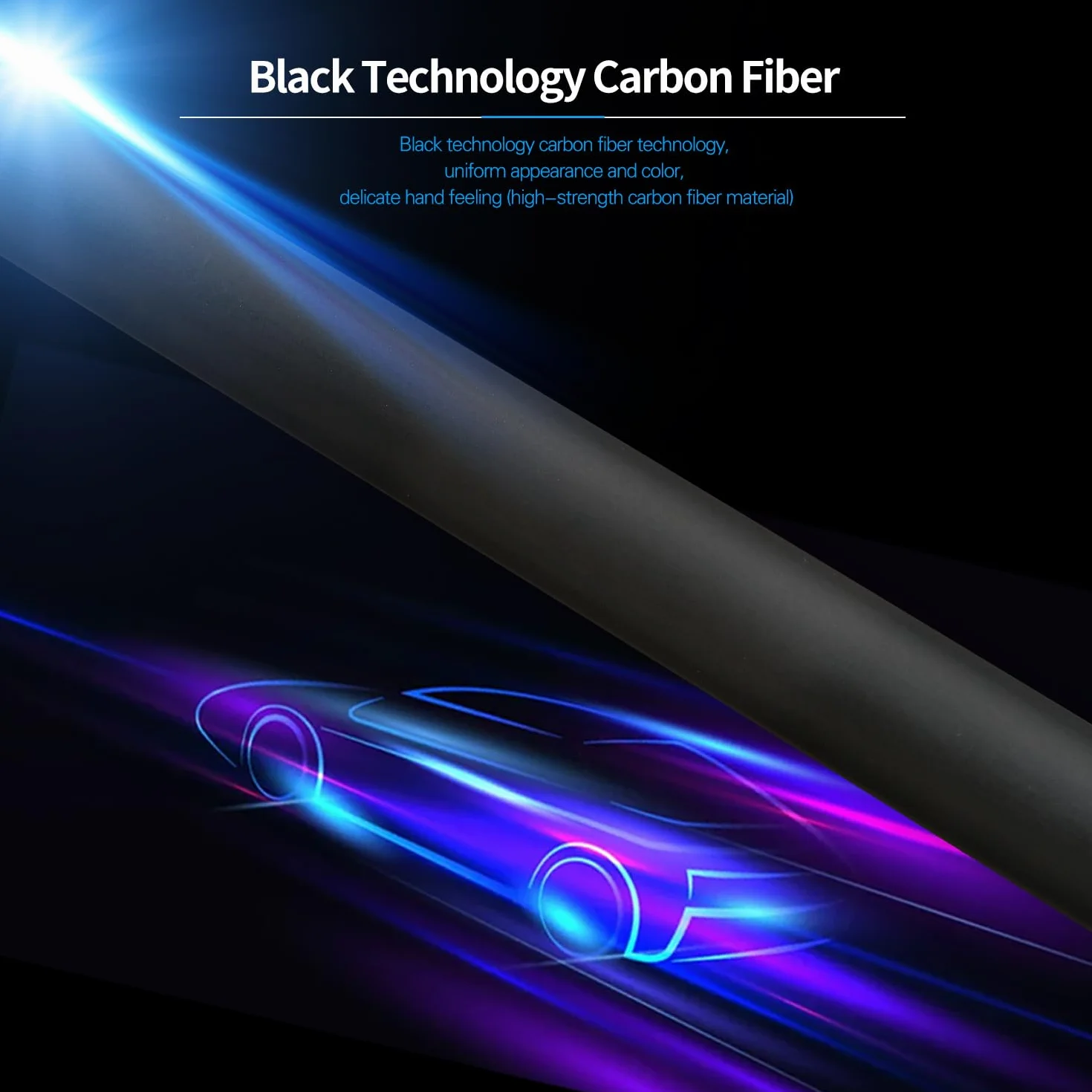 KONLLEN Taco de fibra de carbono de 12 mm Uni-Loc Radial 3/8 x 8 Articulación