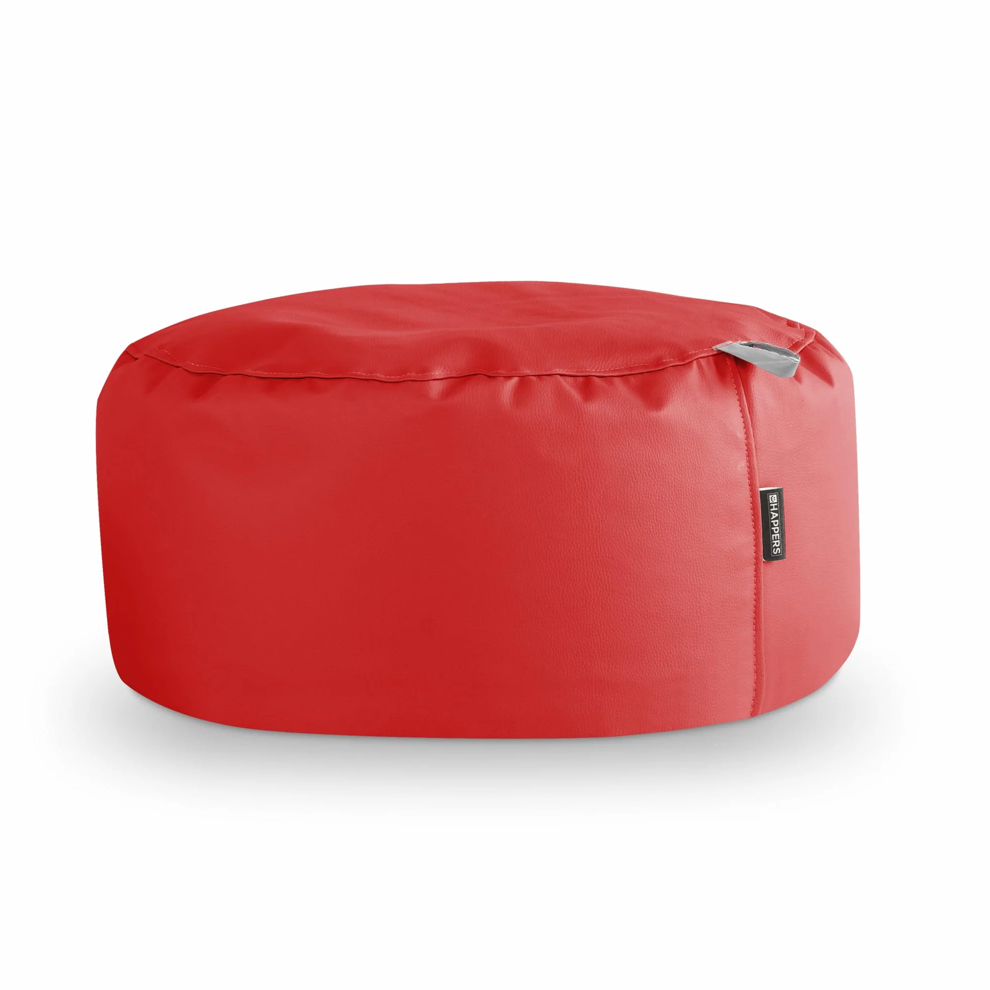 HAPPERS Puff para Exterior Redondo Polipiel Rojo