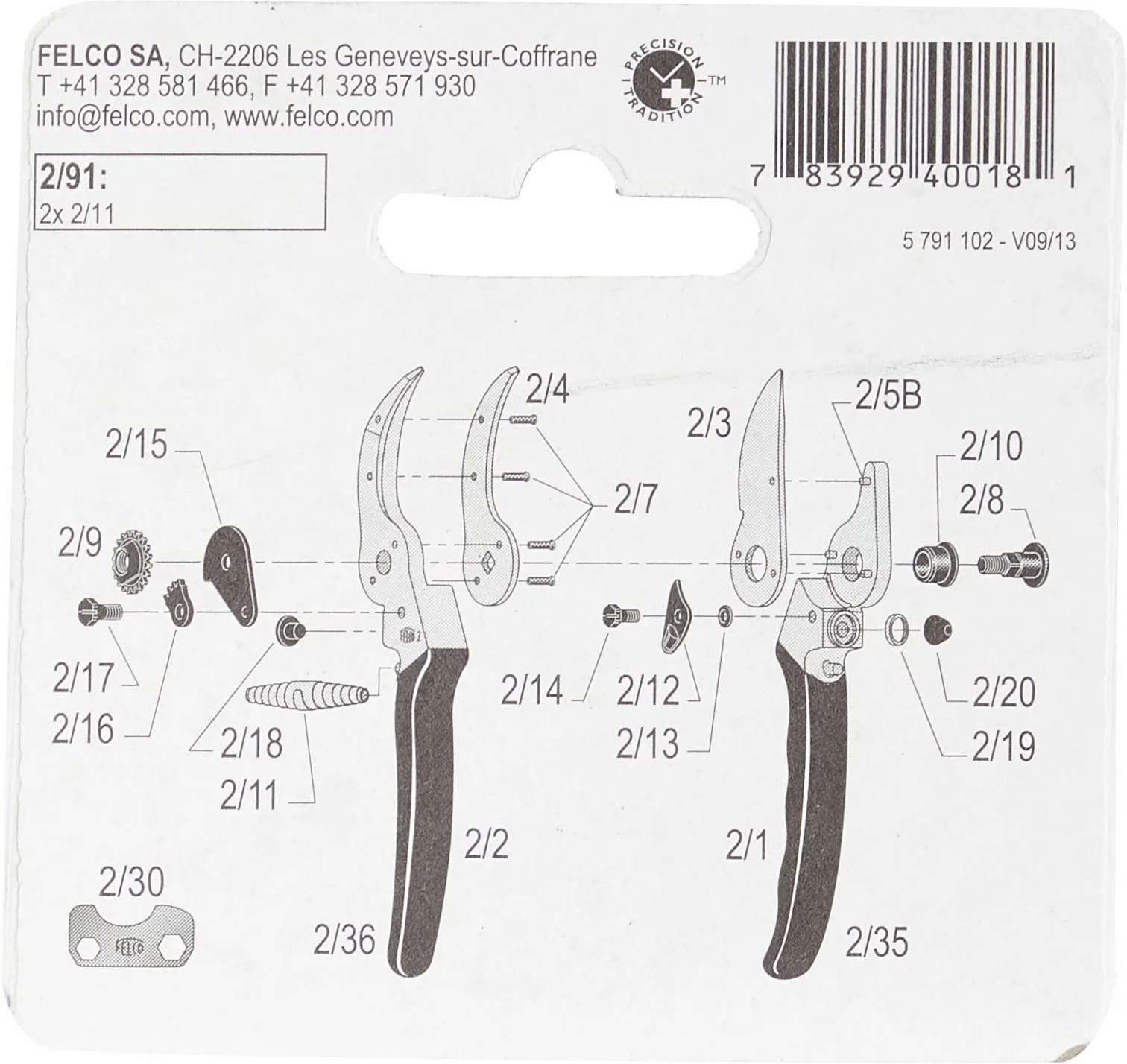 FELCO 2/91 Muelles Plateado
