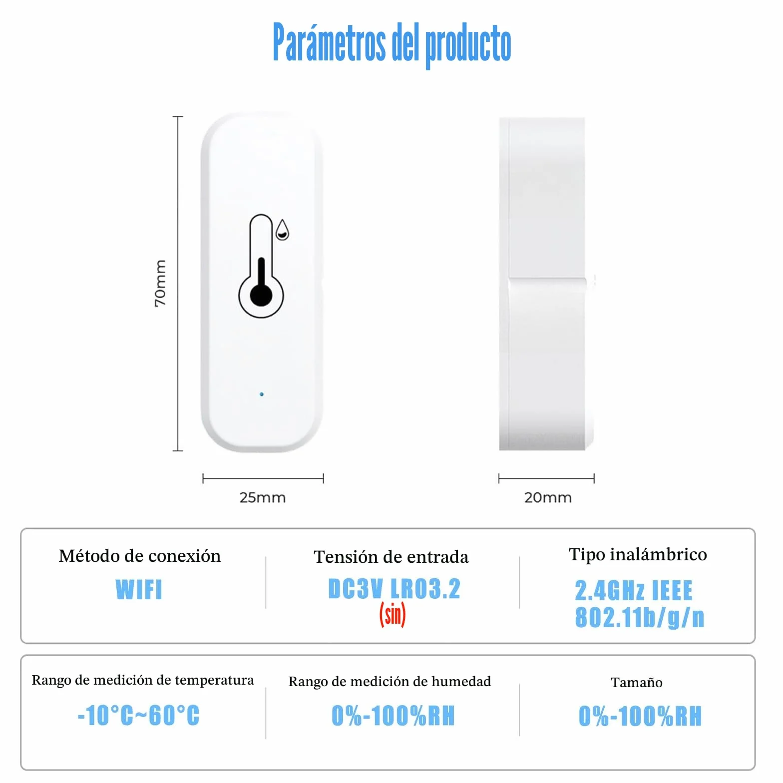 GERUI Termómetro Higrómetro WiFi Sensor Temperatura Humedad Digital Compatible Alexa Google