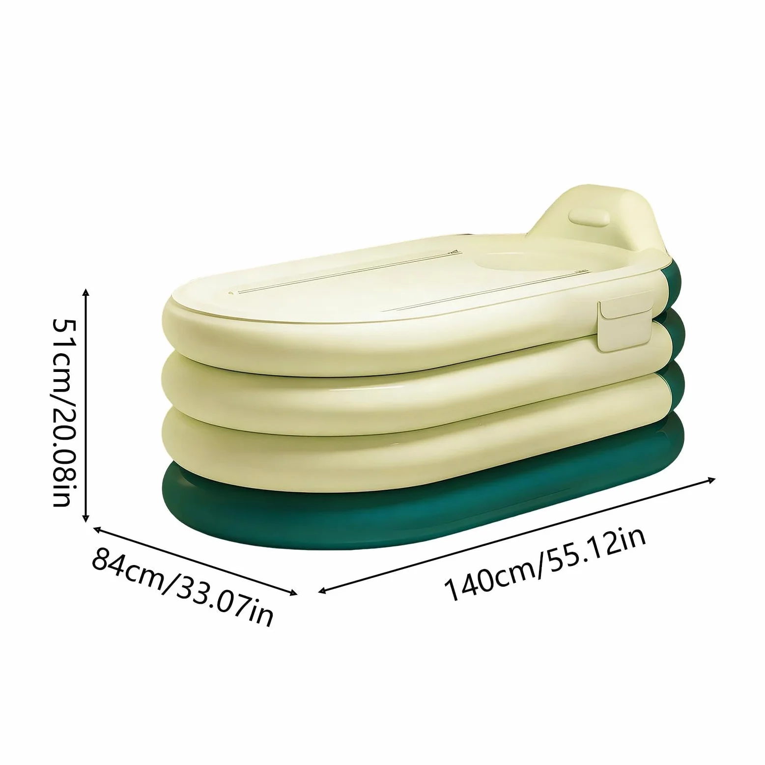 Inflable,Cubo Lavado Cuerpo con Bomba de Pie | Autoinflable para Adultos | Casa Hotel Spa Relajación Recuperación Deportiva Hombres Mujeres