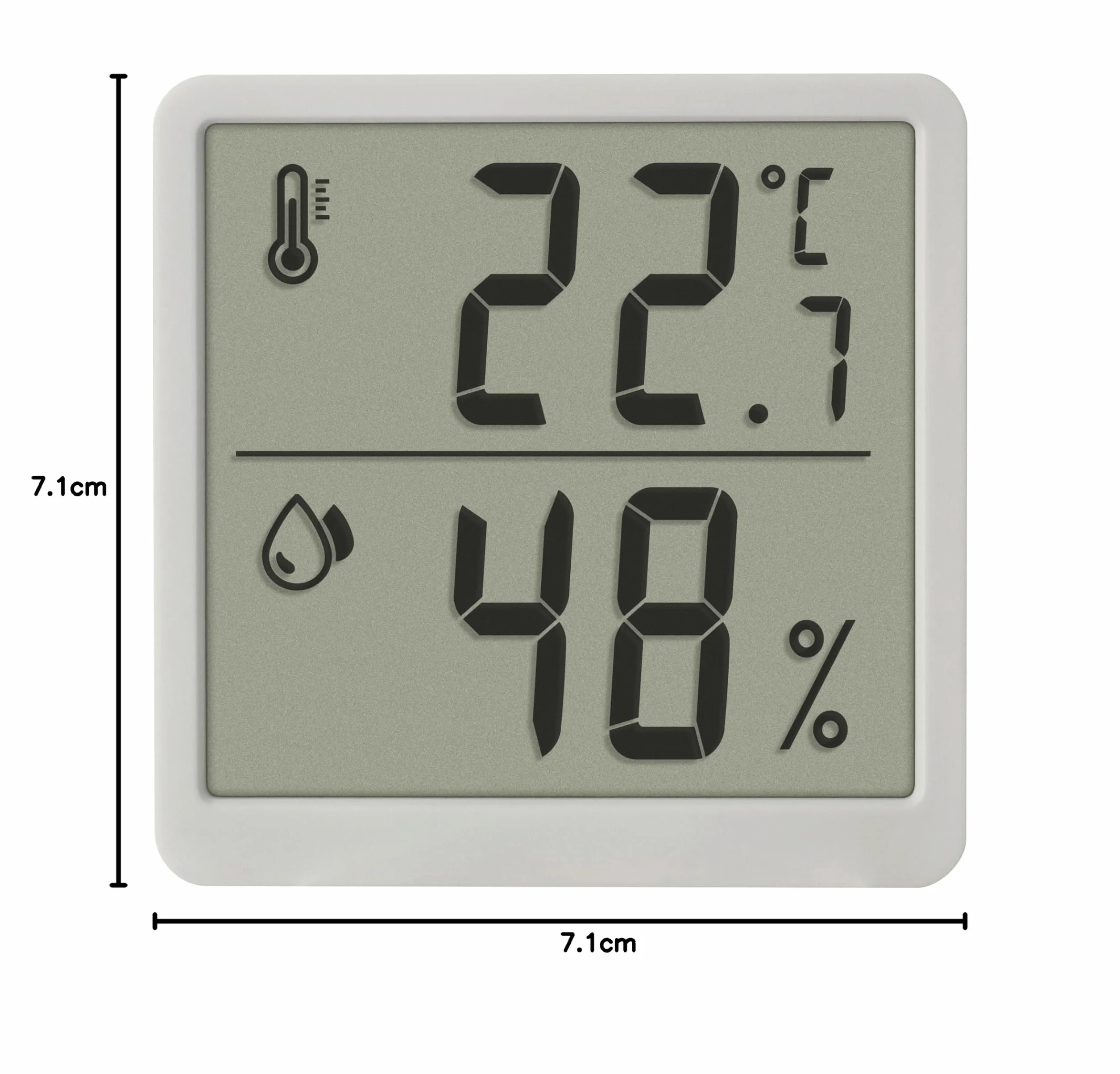 TFA Dostmann Termohigrómetro Digital 2 Unidades 30.5059.02.02 Blanco
