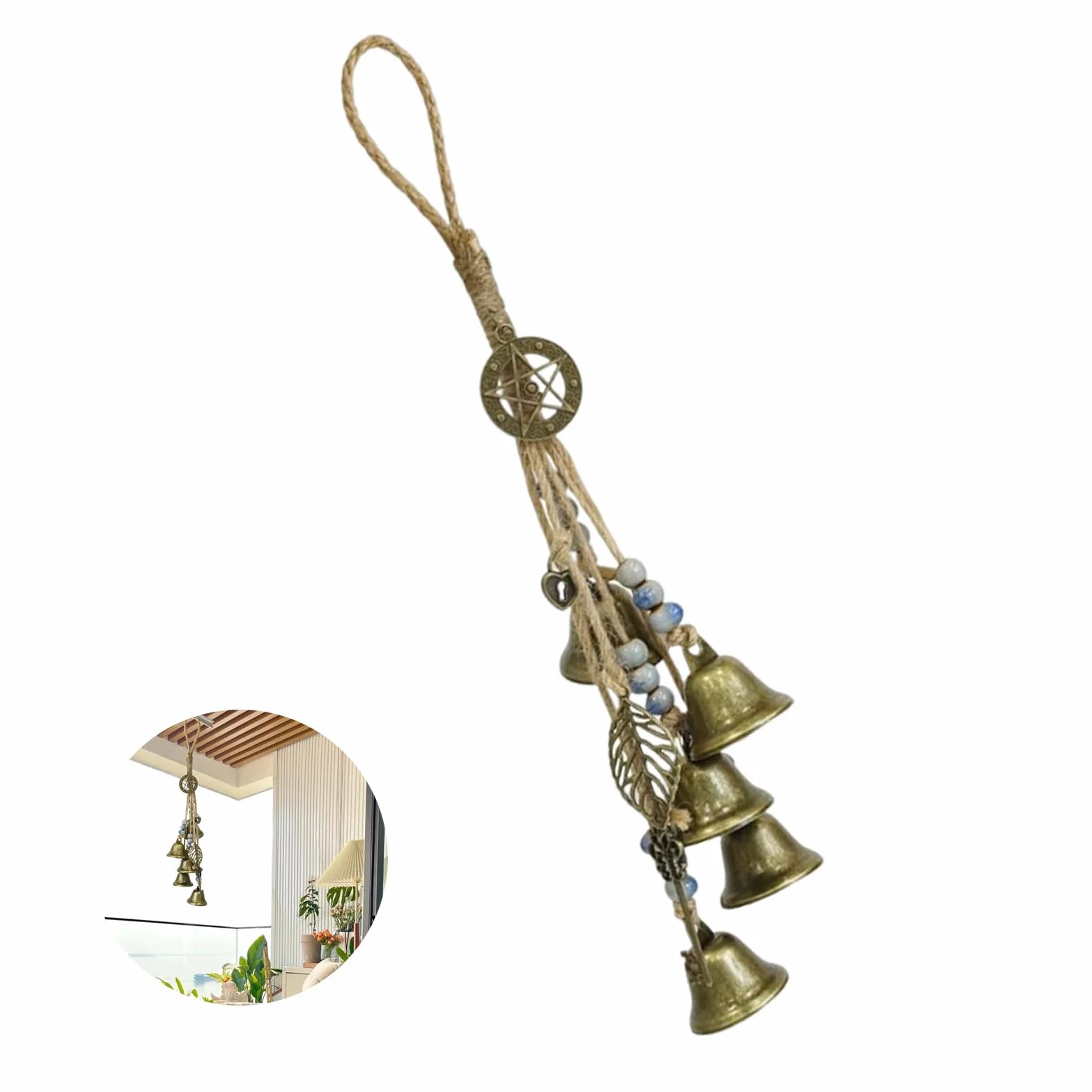Campanas de Bruja de Viento para Jardín, Protección de Puerta Colgante