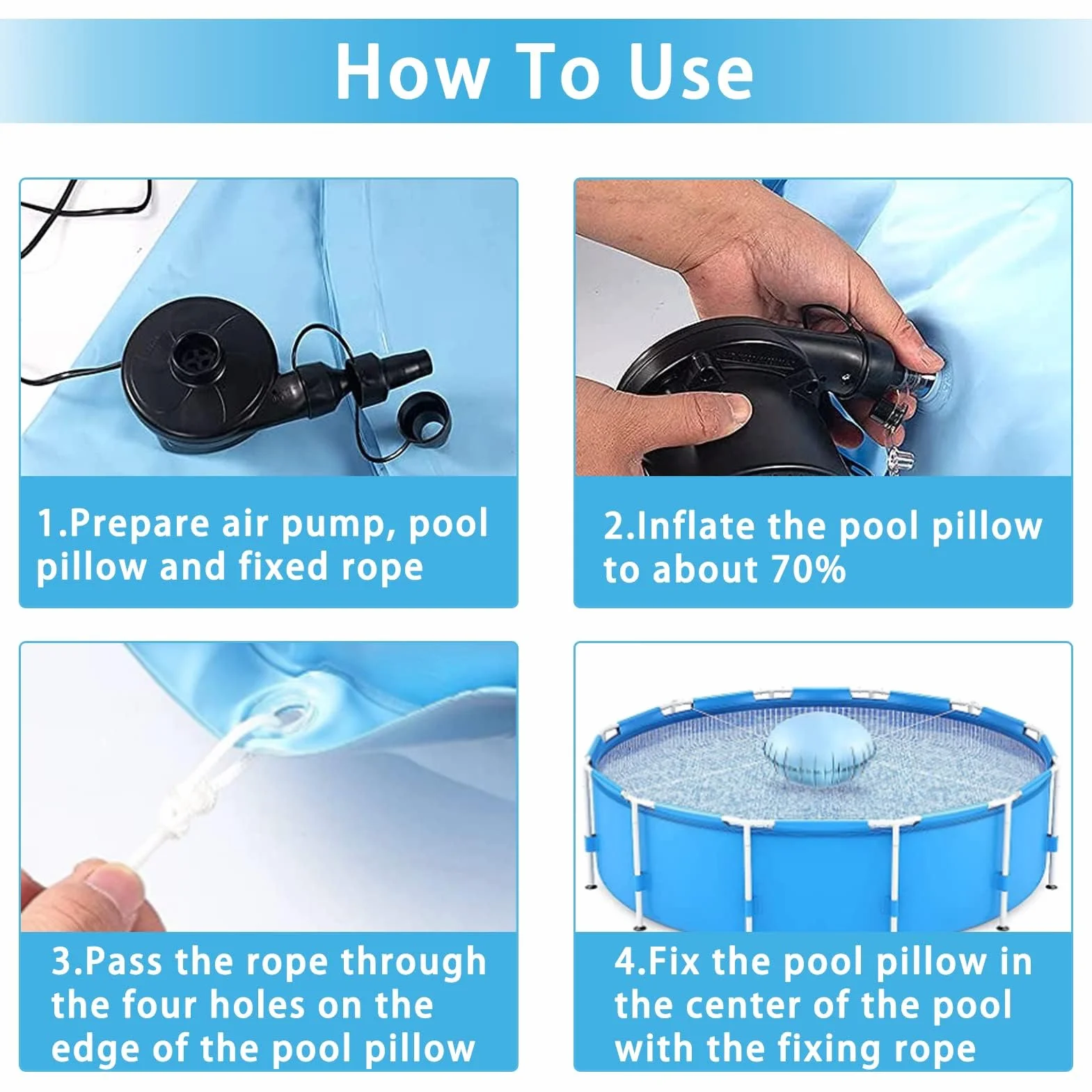 Cojín de Invierno para Piscina 4×4ft Aire Cubierta