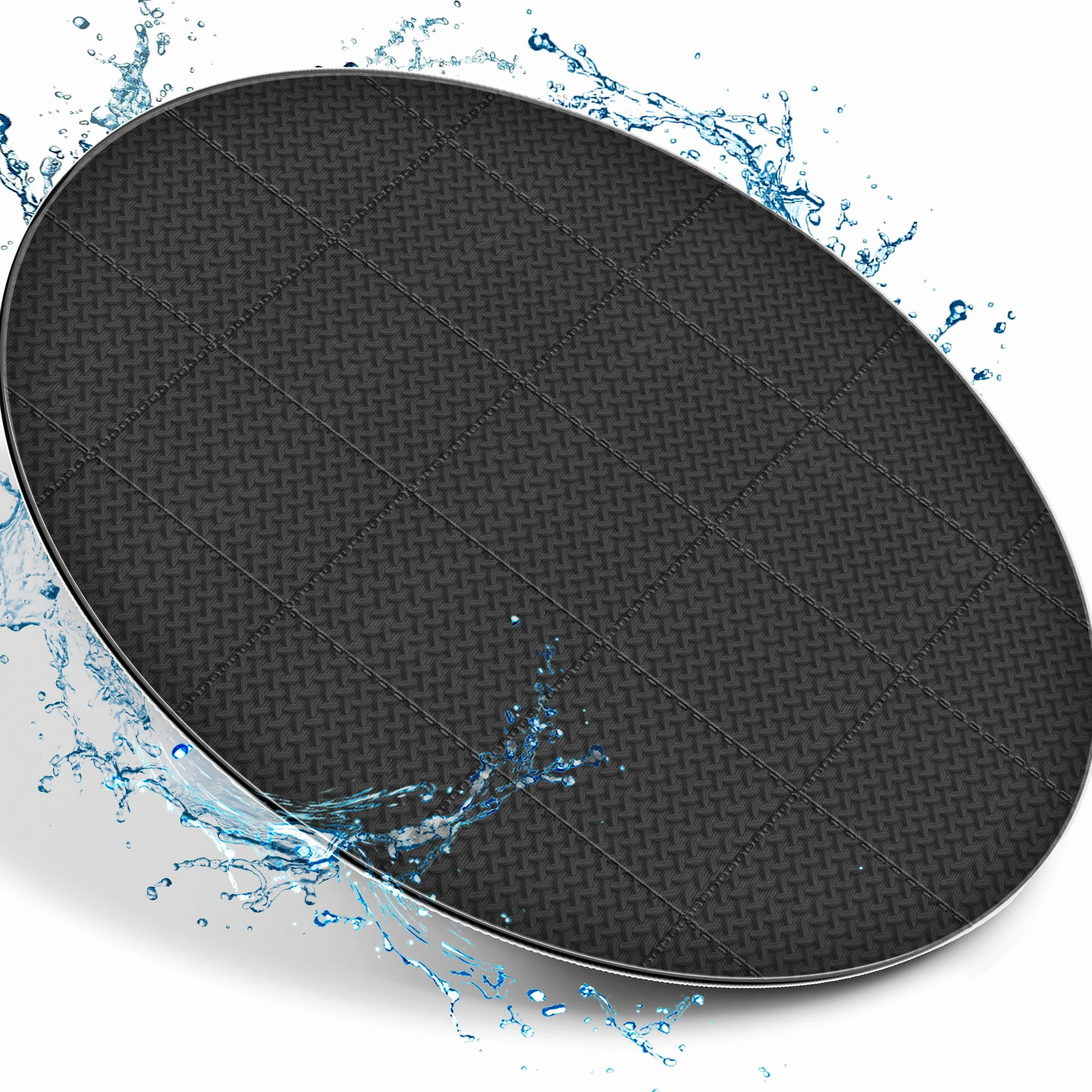 Tillvex Alfombrilla Redonda 240 cm Protección Térmica Suelo Jacuzzi Aire Libre Piscina Negro