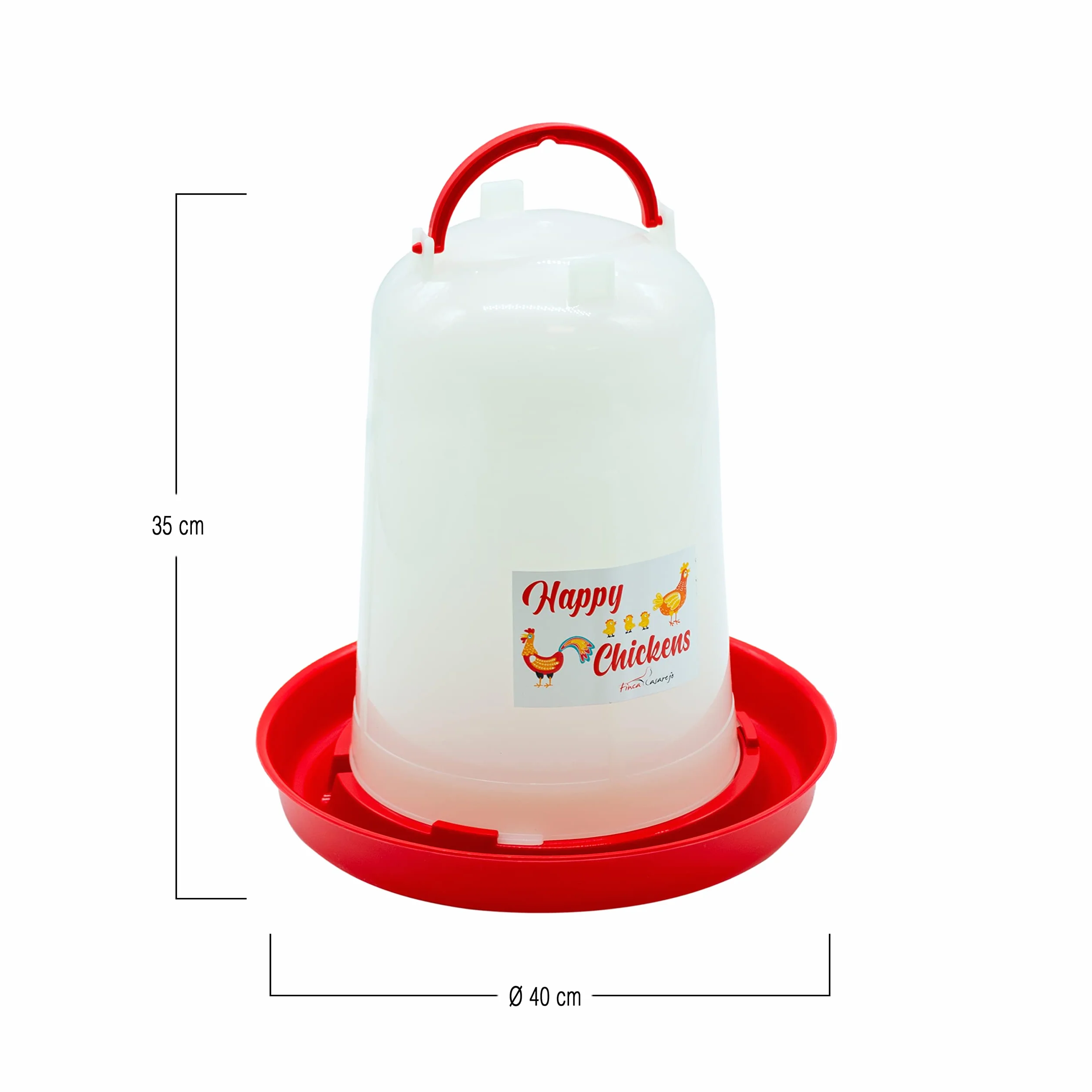 Happy Chickens Pack Comedero y Bebedero para Gallinas 12kg 10L Plástico Resistente