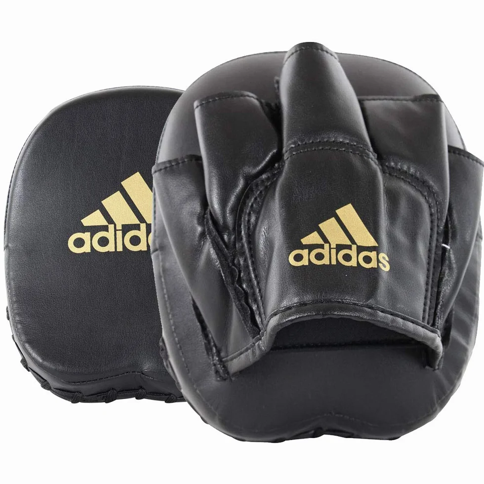 adidas PU Mini Pad Manoplas, Negro/Oro
