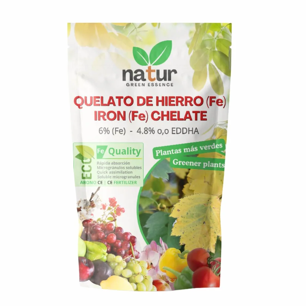 QUELATO DE HIERRO EDDHA 6% Fe Fertilizante ecológico Anticlorosis 100g