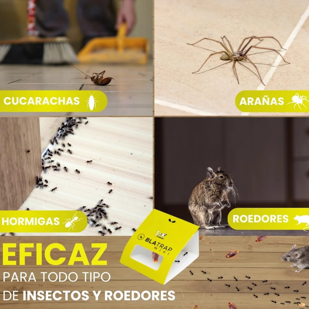 Trampas para Cucarachas Adhesivas Extra-Fuertes Profesional 15 PCS Sin Veneno Fabricadas en Europa