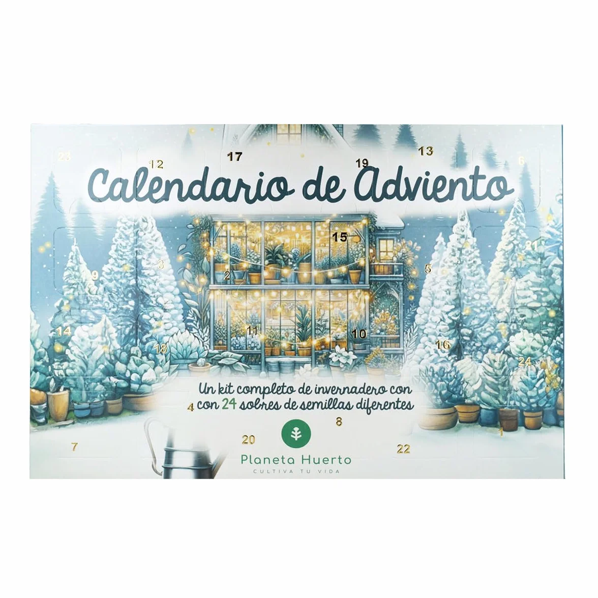 Calendario de Adviento de Semillas con Mini Invernadero Planeta Huerto