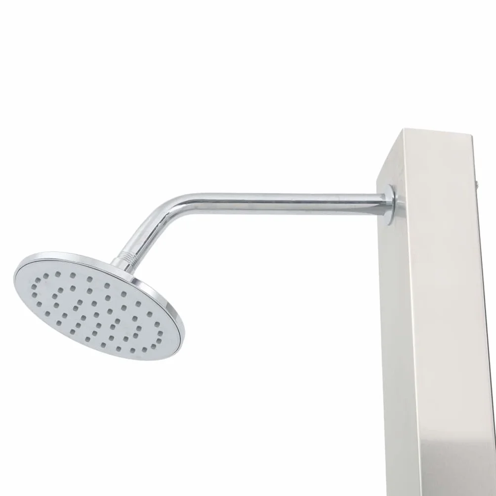 vidaXL Ducha Exterior Portátil Metal Acero Inoxidable Camping Jardín