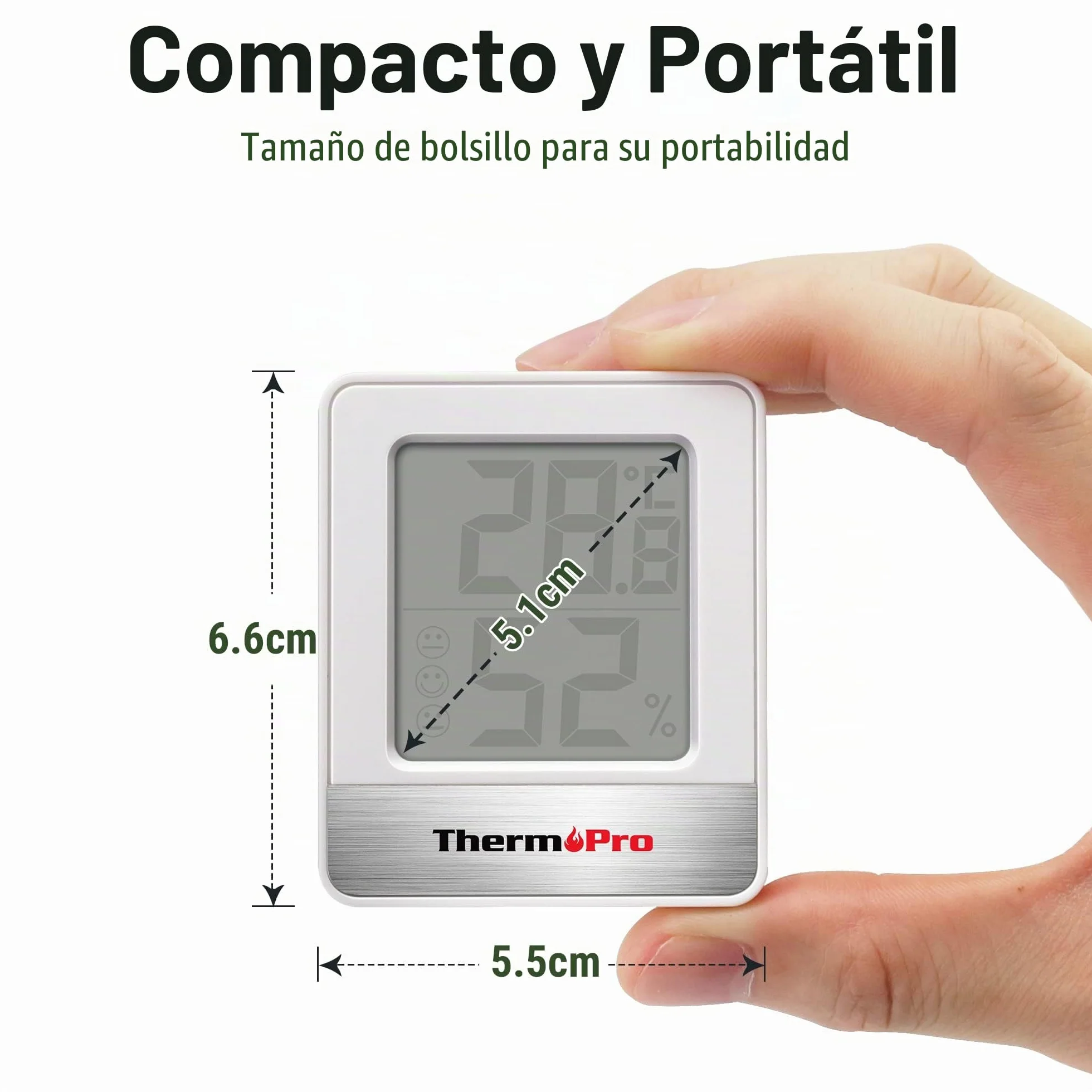 ThermoPro TP49 Higrómetro Digital Termómetro de Interior Temperatura Humedad