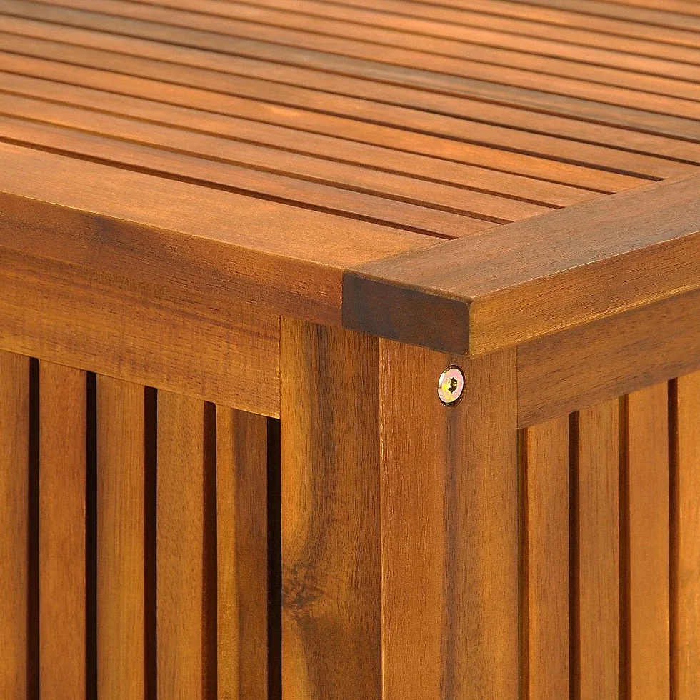 CASARIA Baúl Almacenaje Exterior 205L Madera Acacia 115x50x59cm Jardín