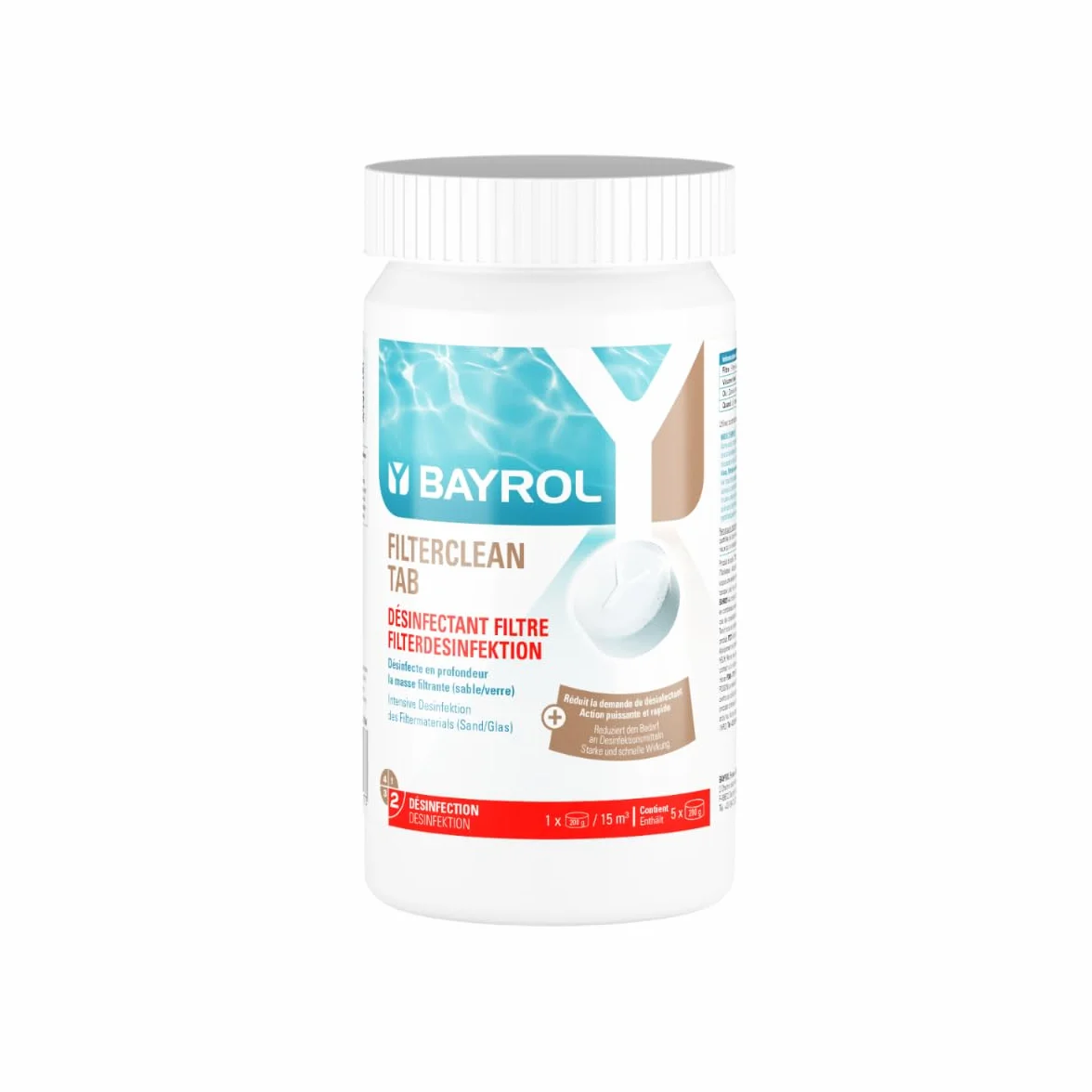 Filterclean Tab 1 kg - Tabletas de cloro patentadas para limpiar y desinfectar filtro de arena o vidrio