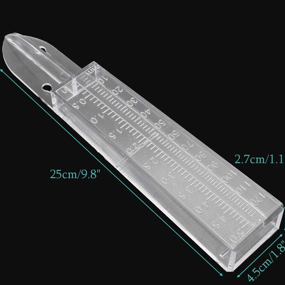 Pluviómetro 120ml Plástico Transparente para Jardín Terraza