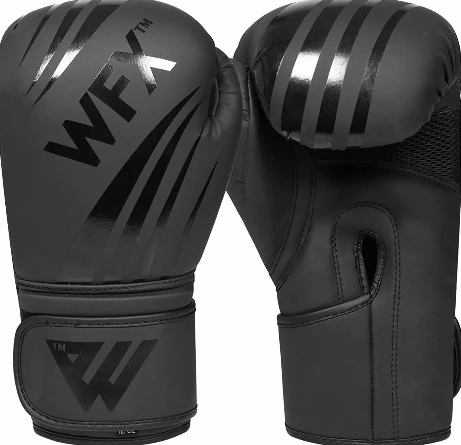 WFX Guantes de boxeo de cuero para artes marciales mixtas, sparring, kickboxing