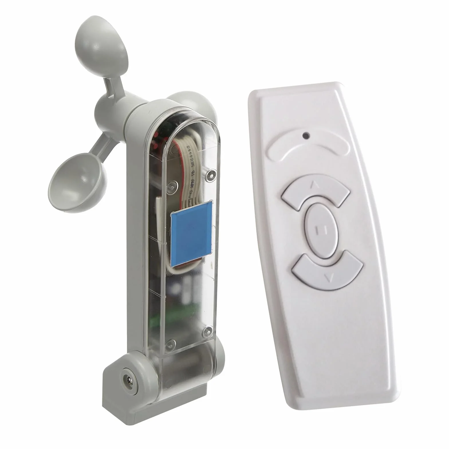 TENDEEVOLUTION Central de Mando para Toldo con Mando a Distancia y Sensor de Lluvia y Viento Anemómetro Exterior