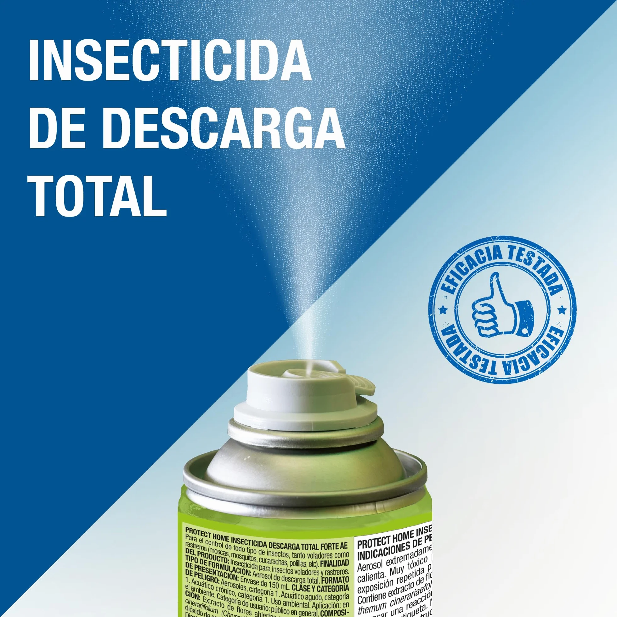 Insecticida Descarga Total Automática Elimina Insectos Voladores y Rastreros Acción Rápida 3 Minutos