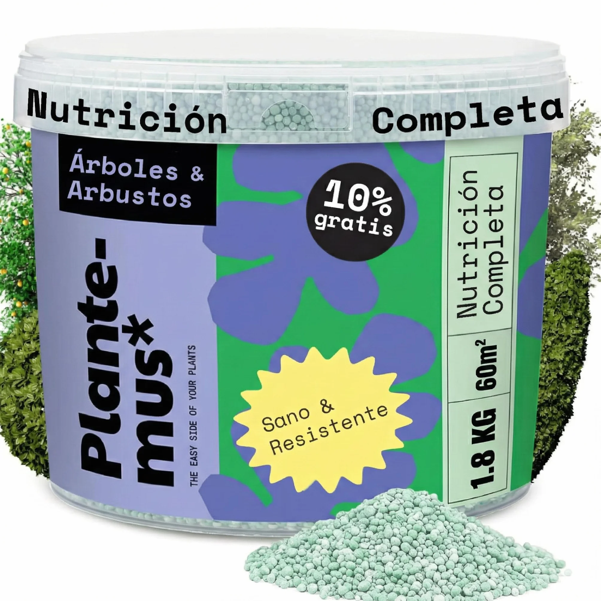 PLANTEMUS Abono Cítricos y Olivos 1.8 KG Fertilizante Granulado para Limoneros Naranjos